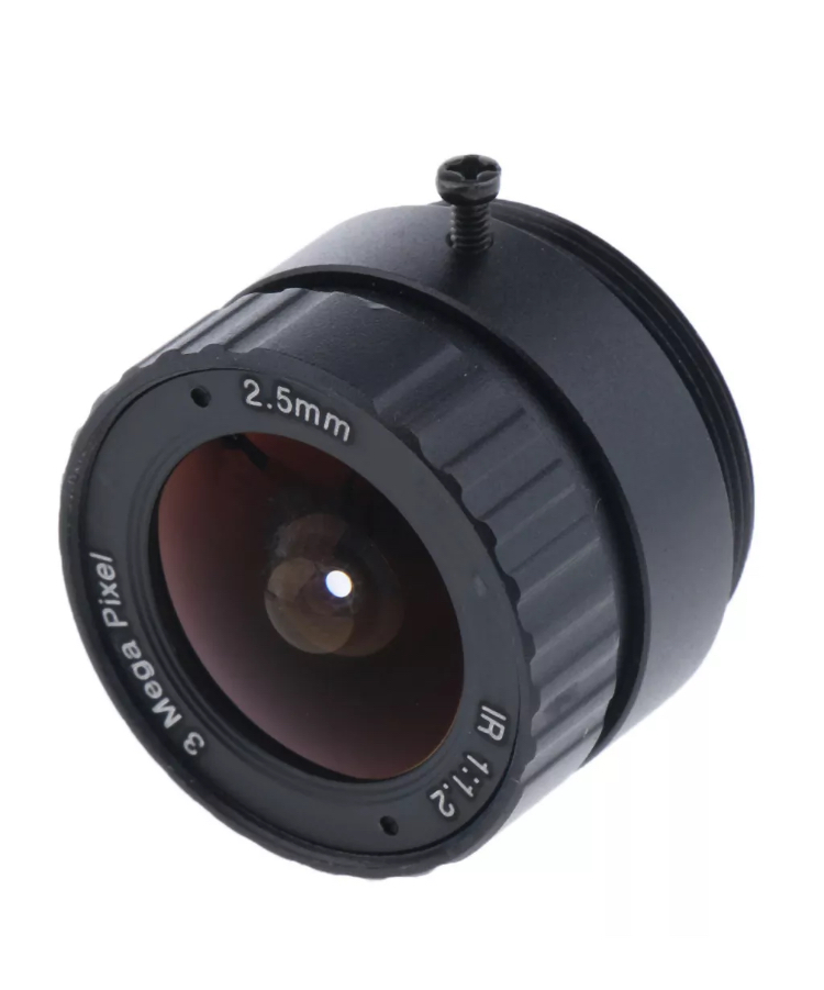 Allsky Camera Lens - 2.5mm  F1.2 1/2.5' 3MP IR Lens CS Mount.