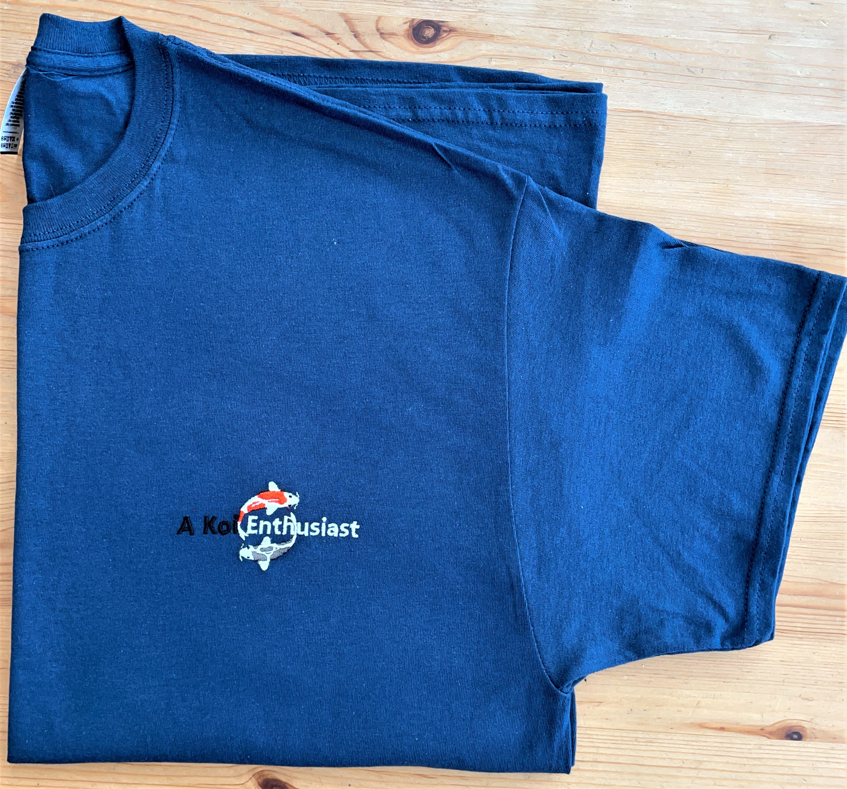 Blue Dusk "A Koi Enthusiast" Embroidered Gildan Ultra cotton™ Adult T-shirt