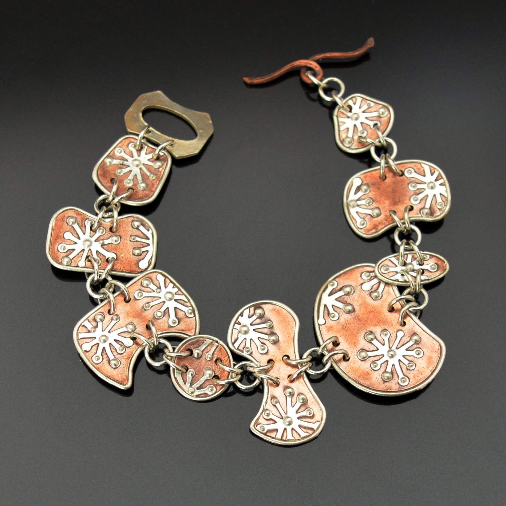 Mokume Gane Sparkle Bracelet by Tracey Spurgin of Craftworx Jewellery Workshops