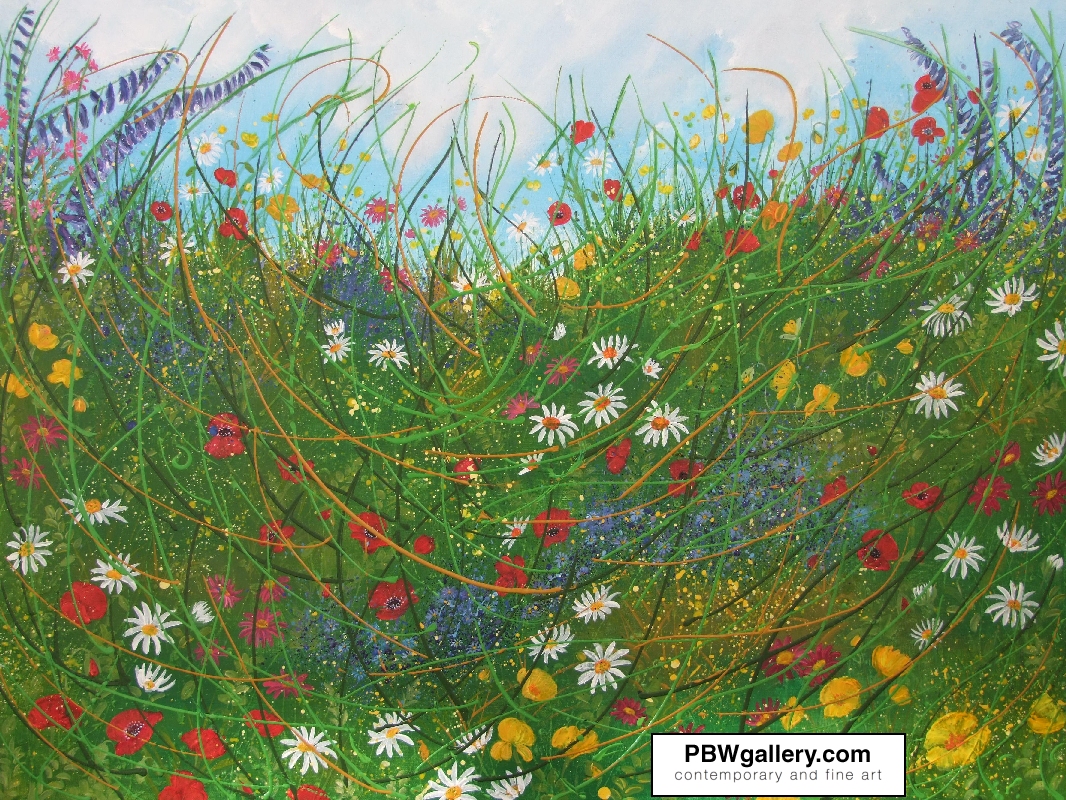 Five Acre Wild Flower Meadow painting