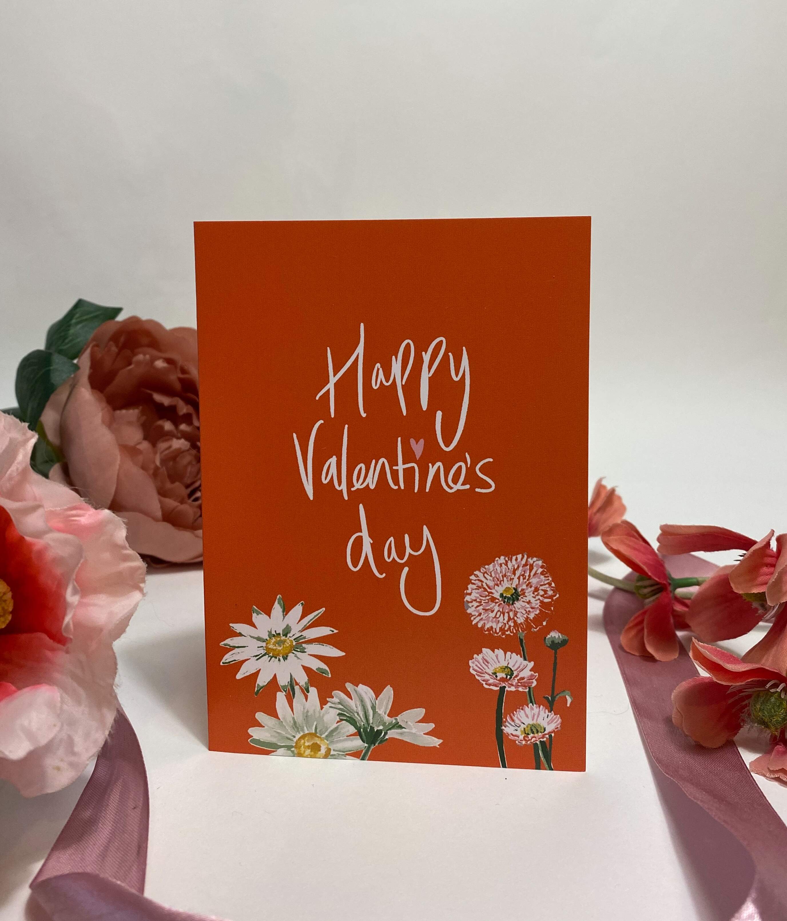 Happy Valentine’s Day greeting card with FREE biodegradable heart confetti inside LMV006