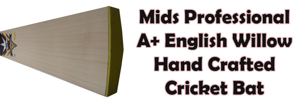 Mids Professionals Grade 1 English Willow Cricket Bat SH weight 2.9 Lbs