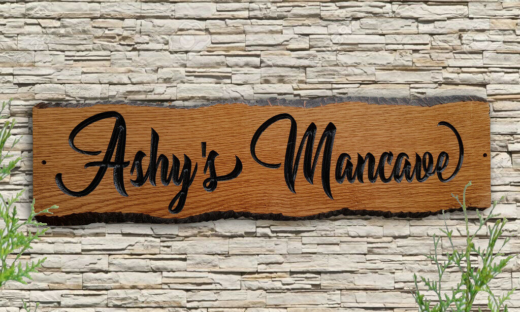 Large Personalised Oak Carved Wooden Home House Name Sign Plaque Outdoor