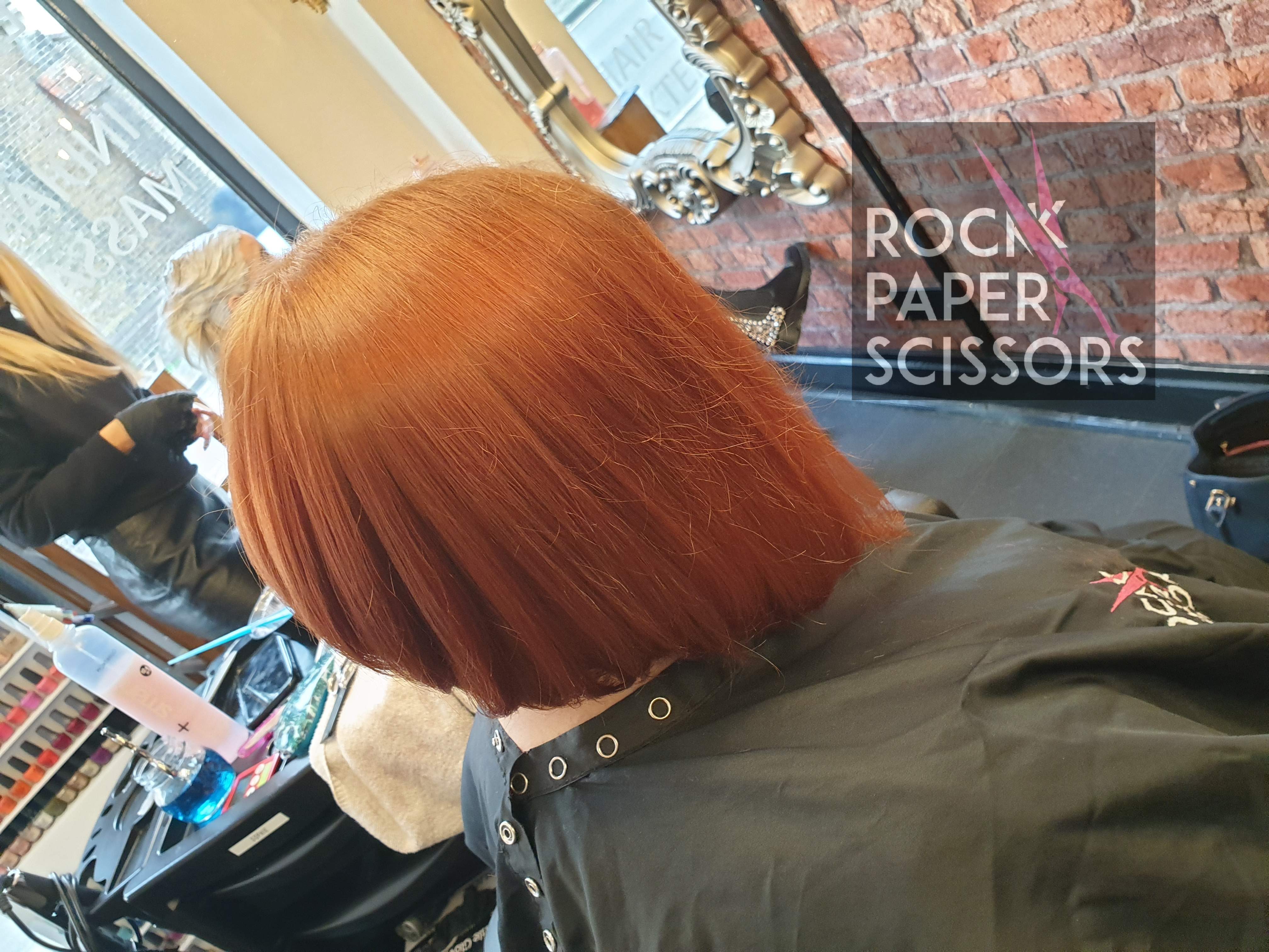 Full Head of Copper with exaggerated  bob for this queens crown