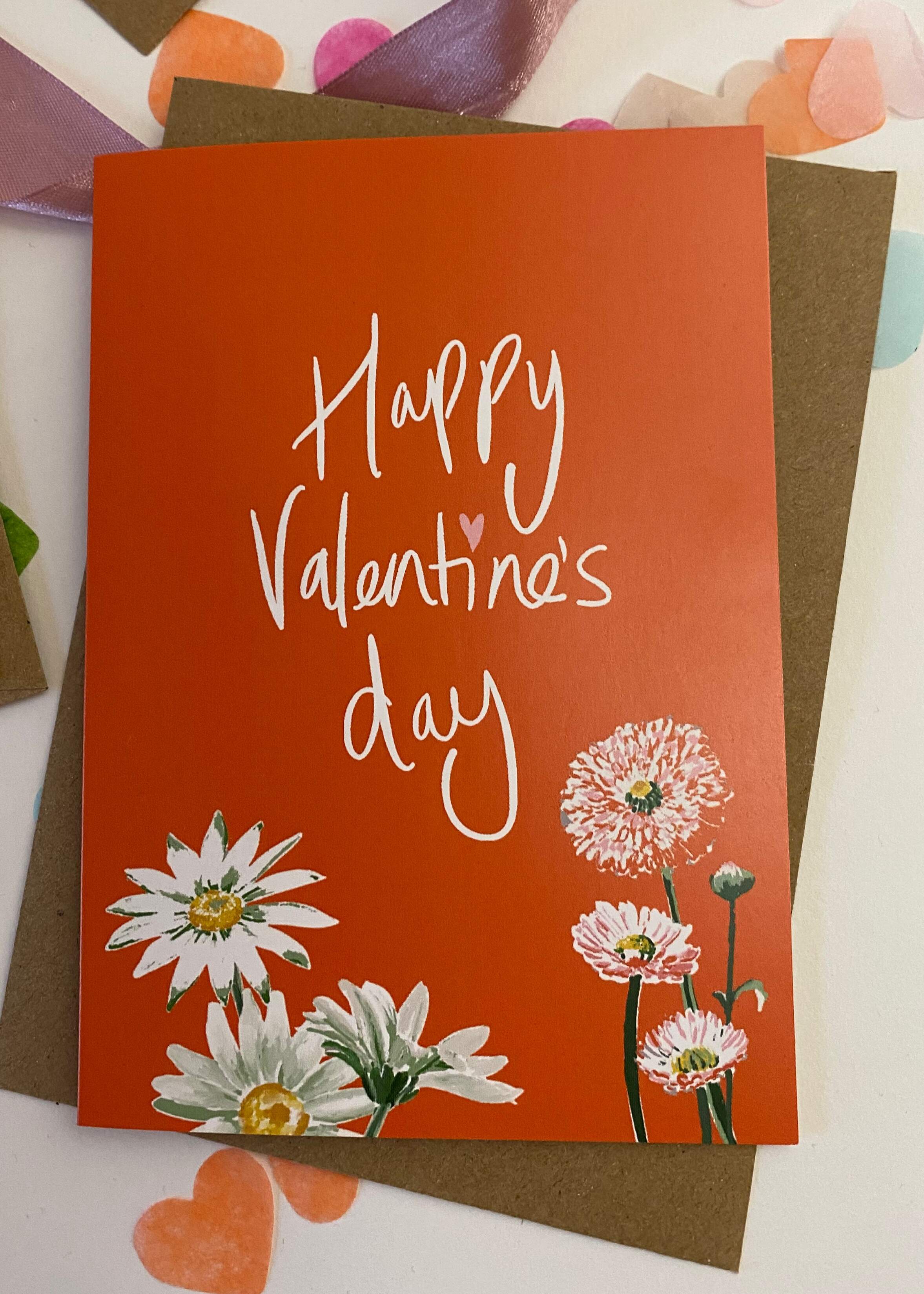 Happy Valentine’s Day greeting card with FREE biodegradable heart confetti inside LMV006