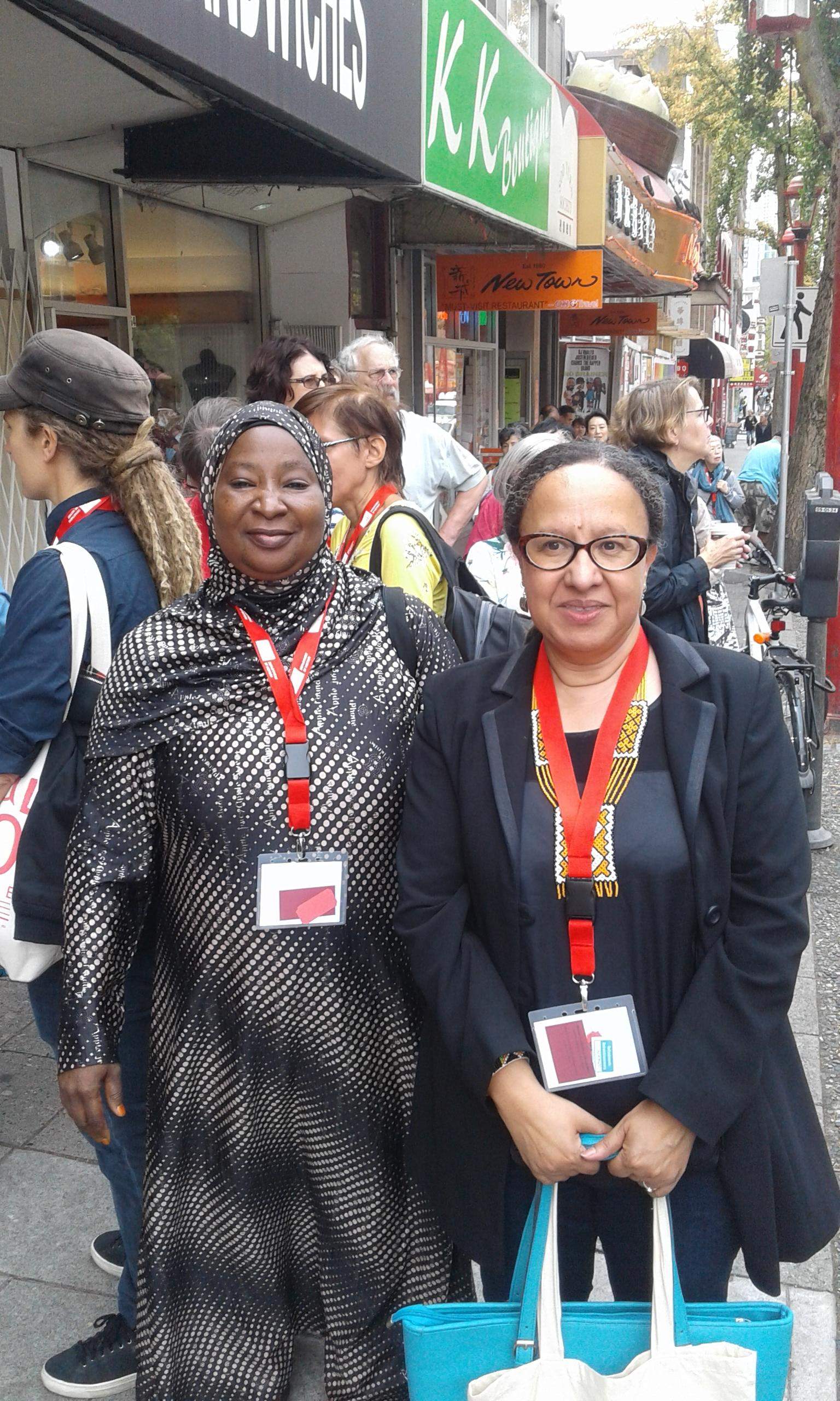 Aisha Bawa and Rachida Yassine on the Tour of Chinatown, Vancouver