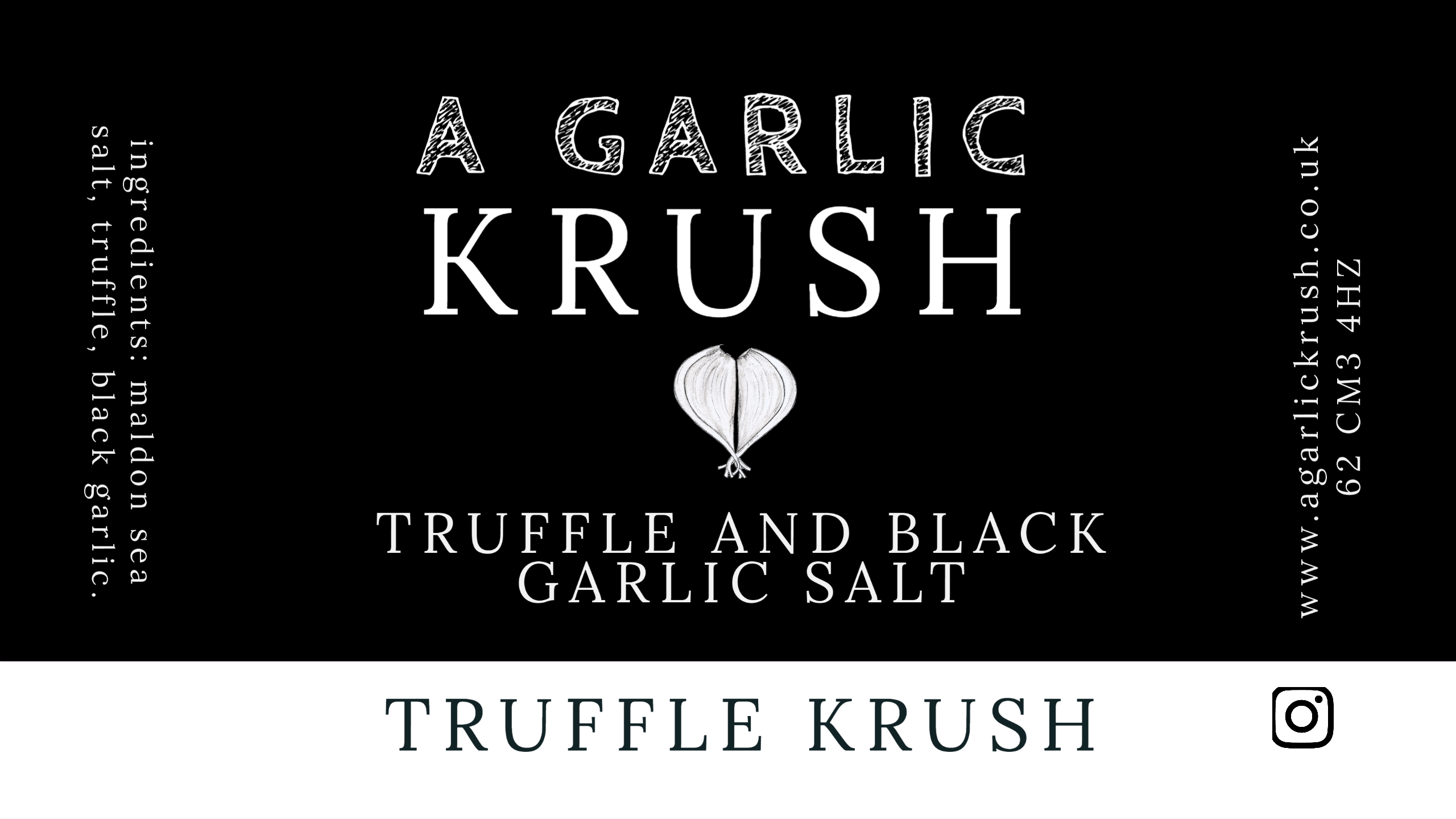 Truffle & Black Garlic Sea Salt. Truffle Krush