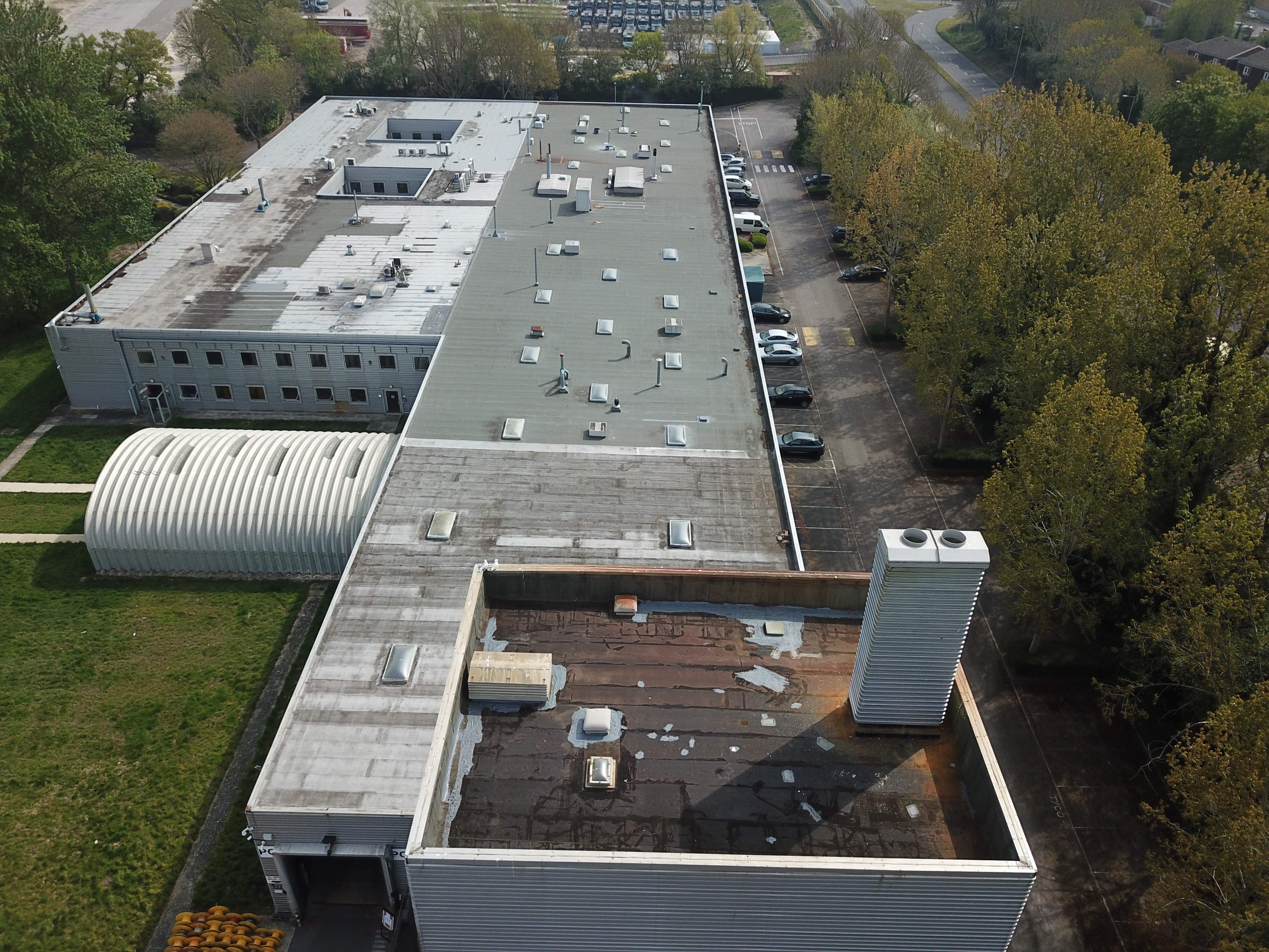 Industrial flat roof