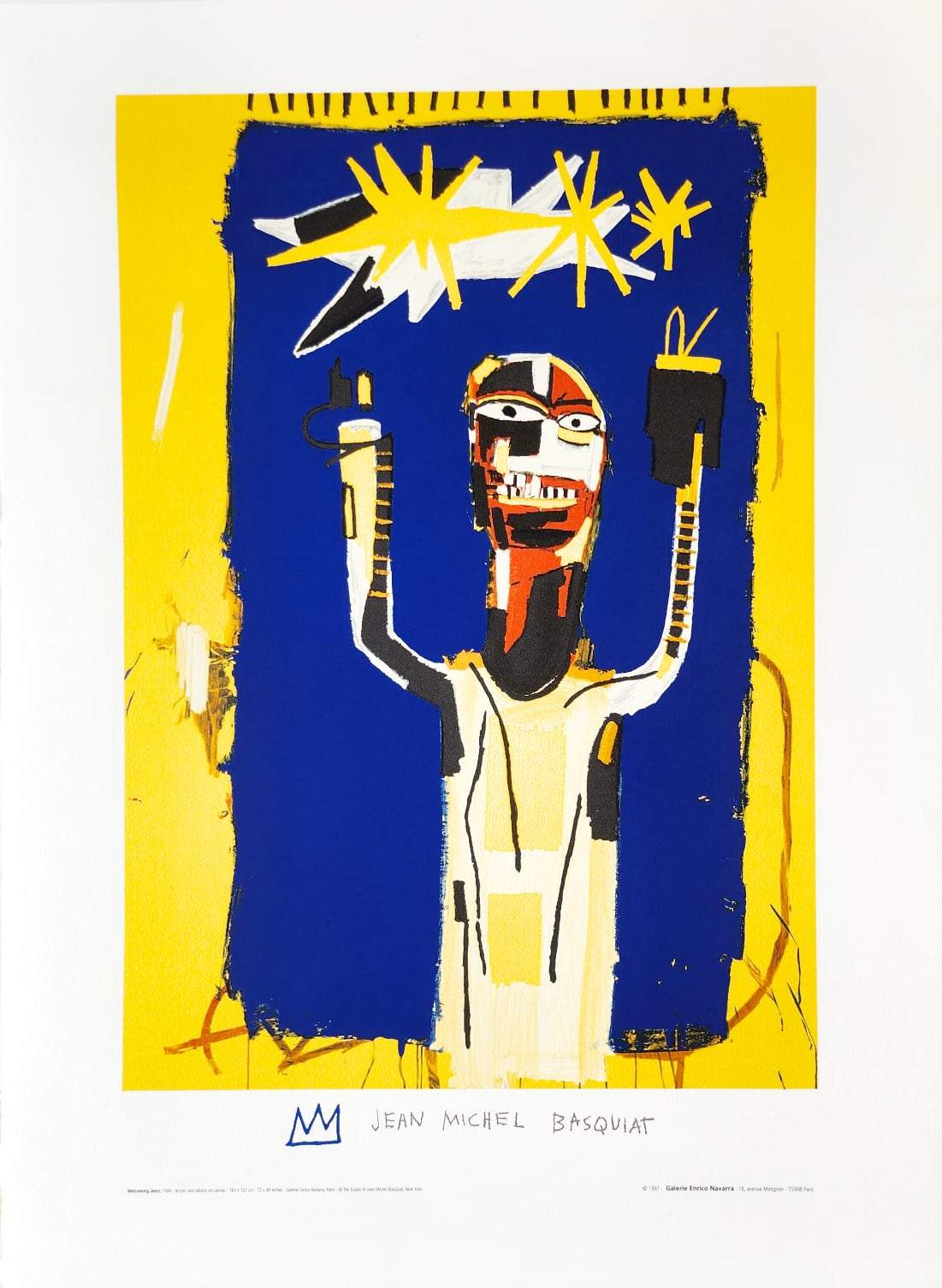 after Jean-Michel Basquiat Welcoming Jeers
