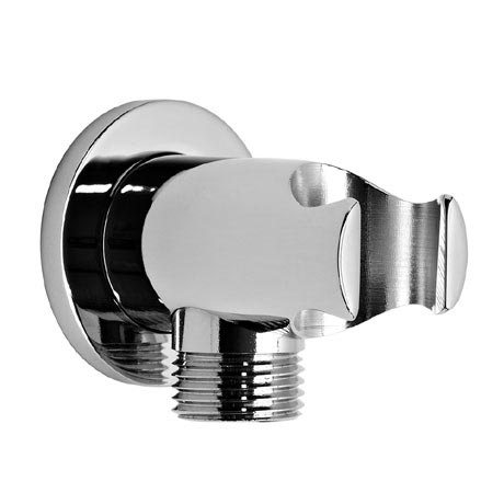 Chromed Brass Shower Holder with Outlet