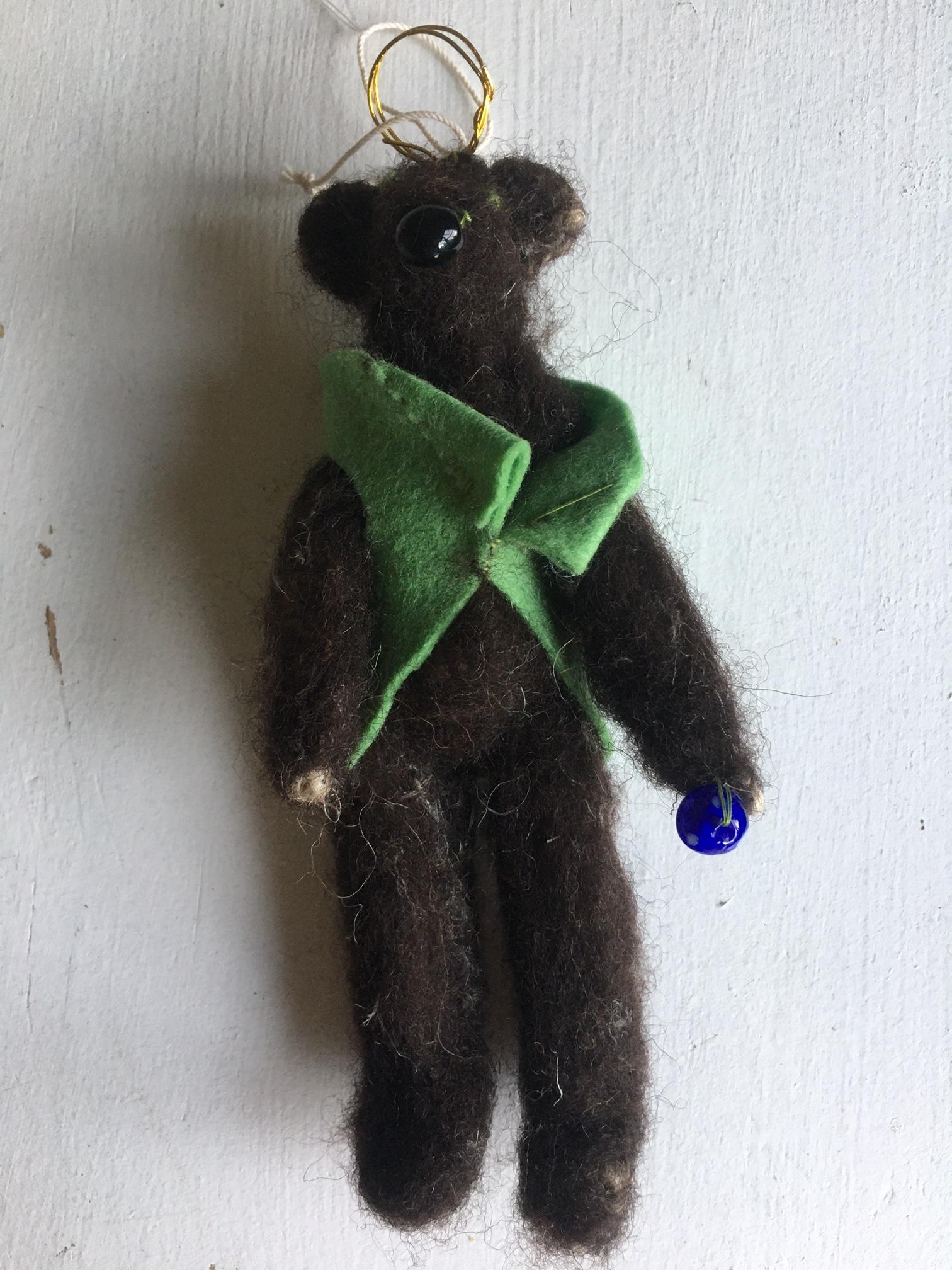 Brown Bear with Green Coat