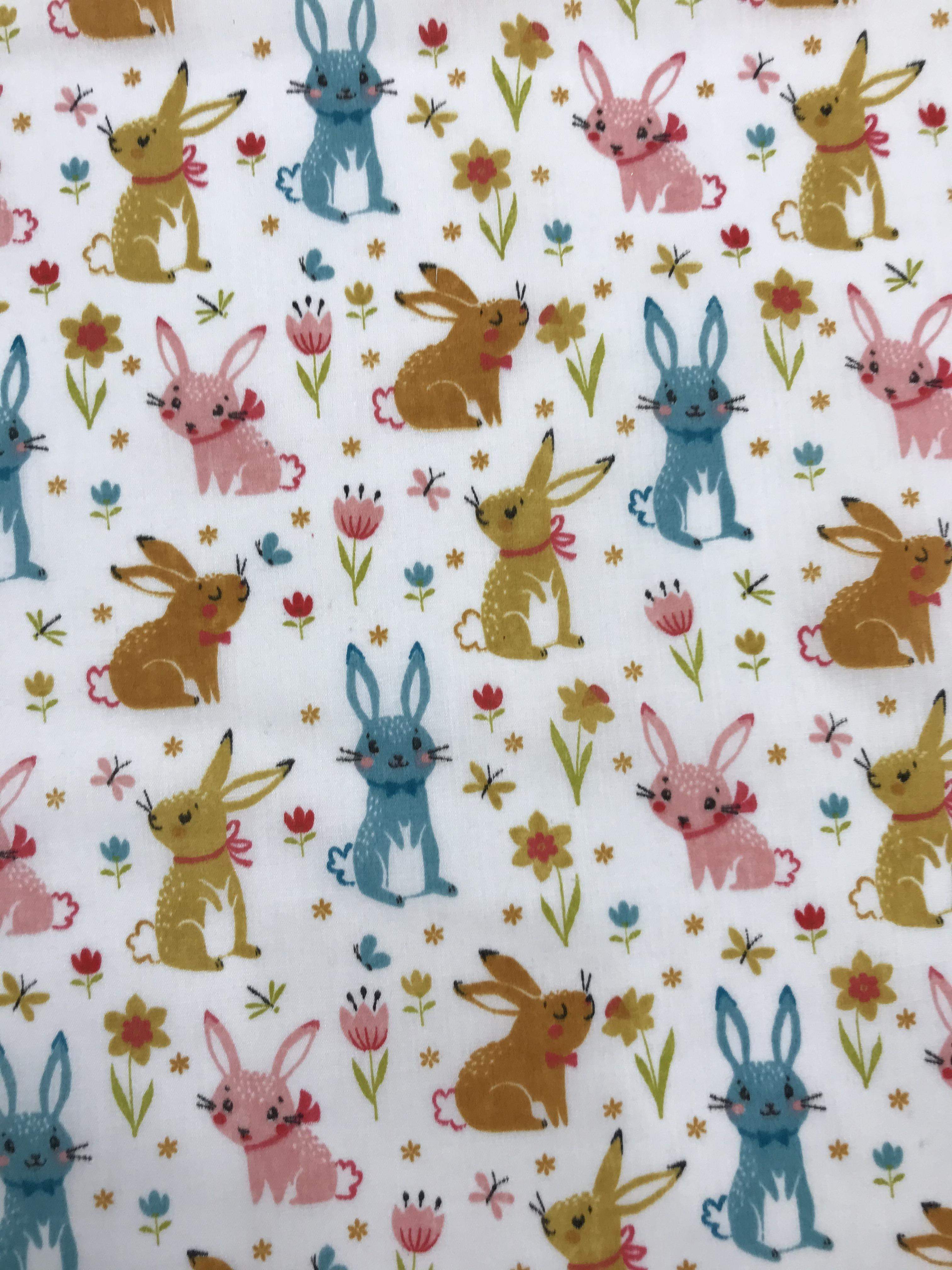 Multi rabbits poly-cotton