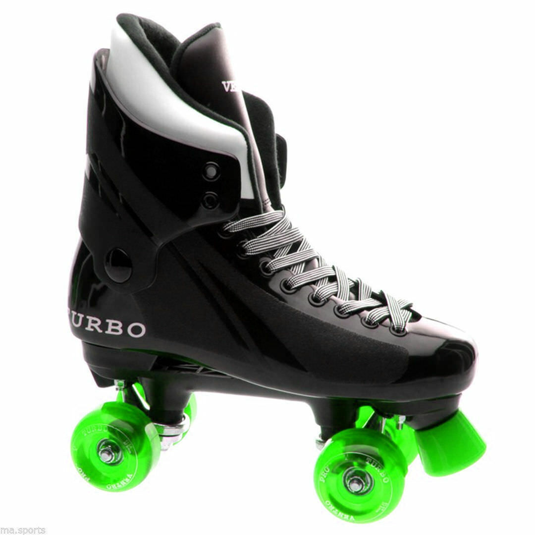 Ventro Pro Turbo Quad Roller Skate Colour: Black/ Clear Green