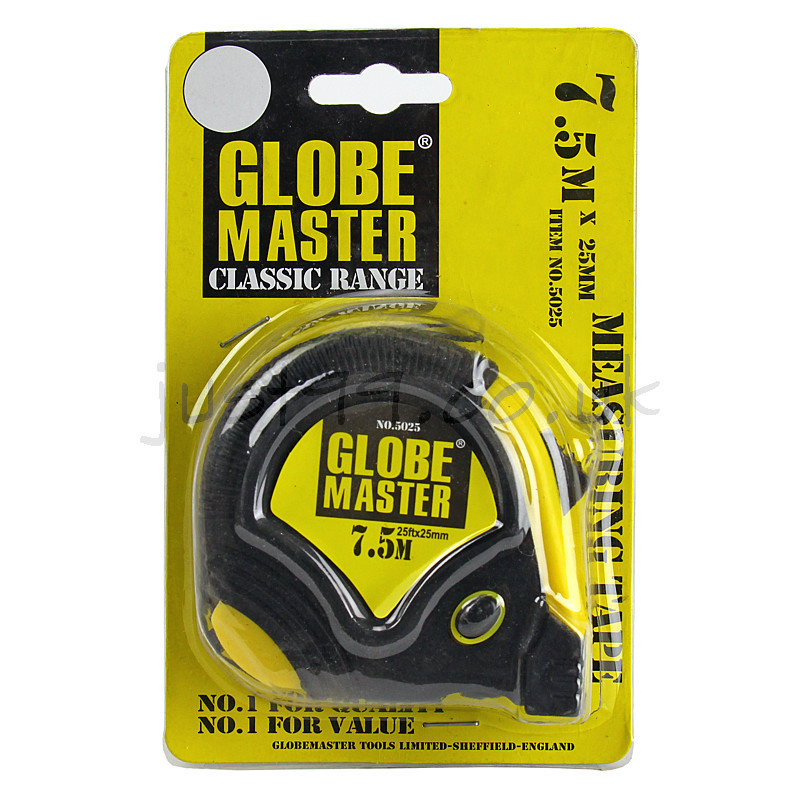 Globemaster Classic 7.5M x 25MM Tape Measure