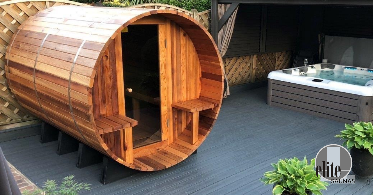 7 Foot + 1 Barrel Sauna by Elite Spas Dorset