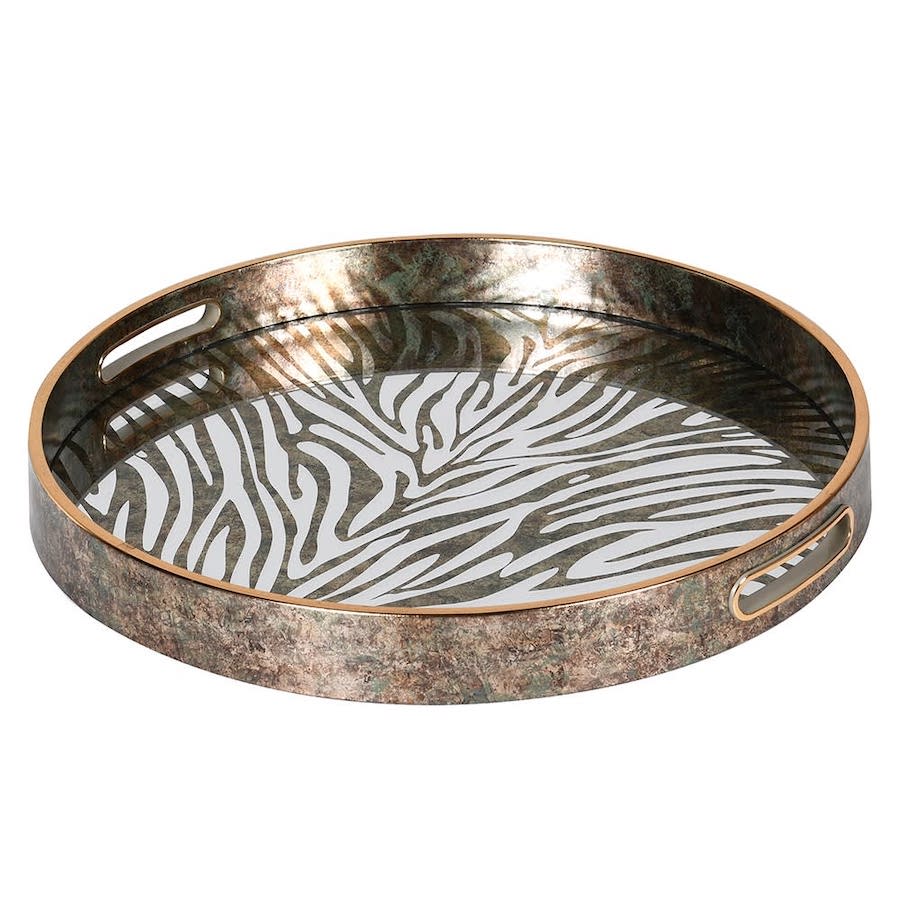Gold Tray with Zebra Effect
