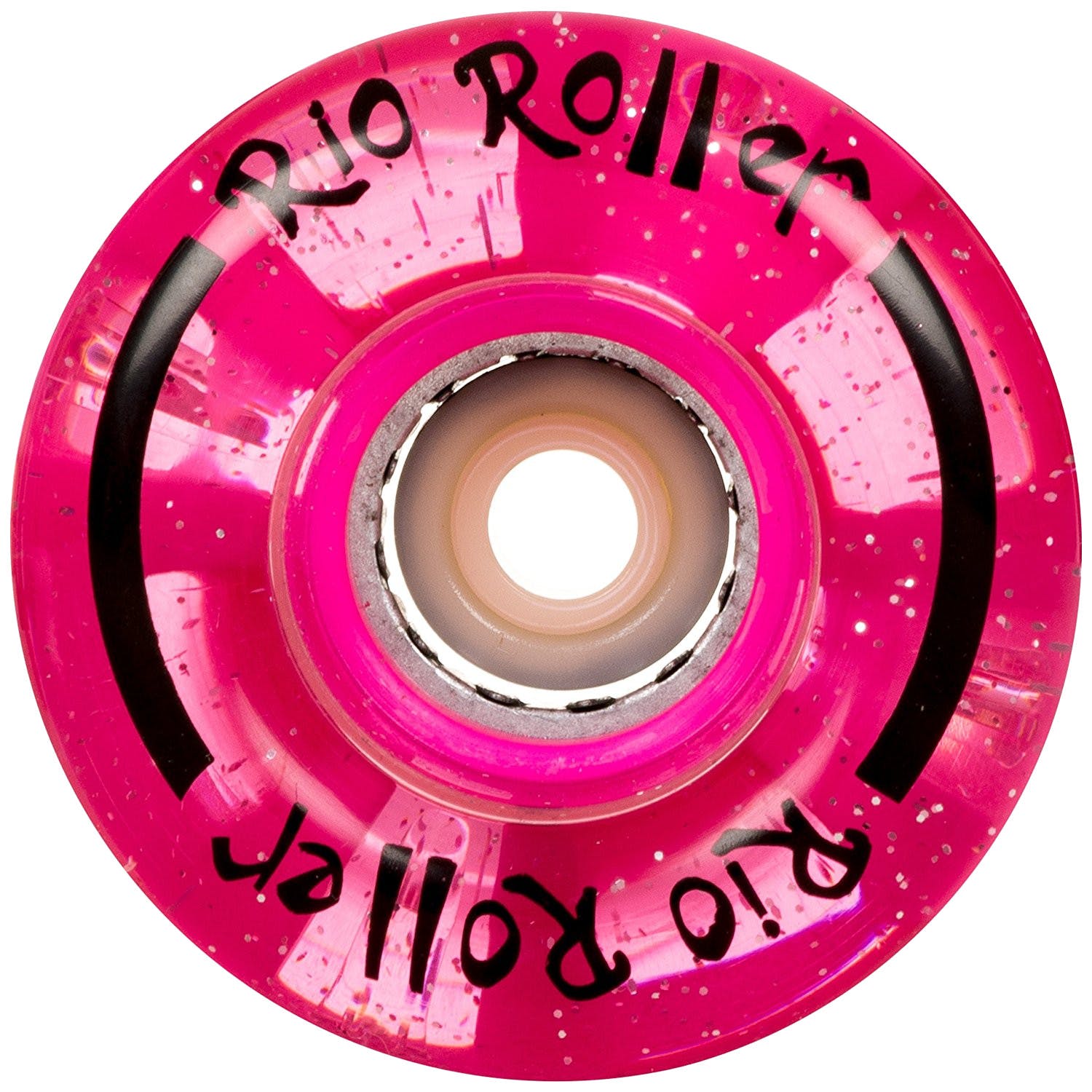 Rio Roller Light Up Quad Roller Skate 54mm Wheels - Pink Glitter
