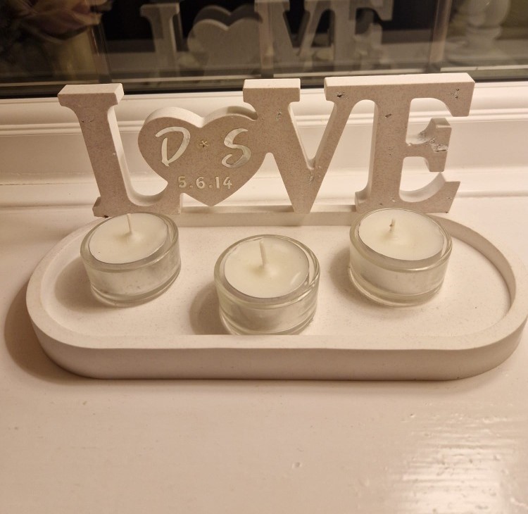 Personalised Love sign and tray - 30cm