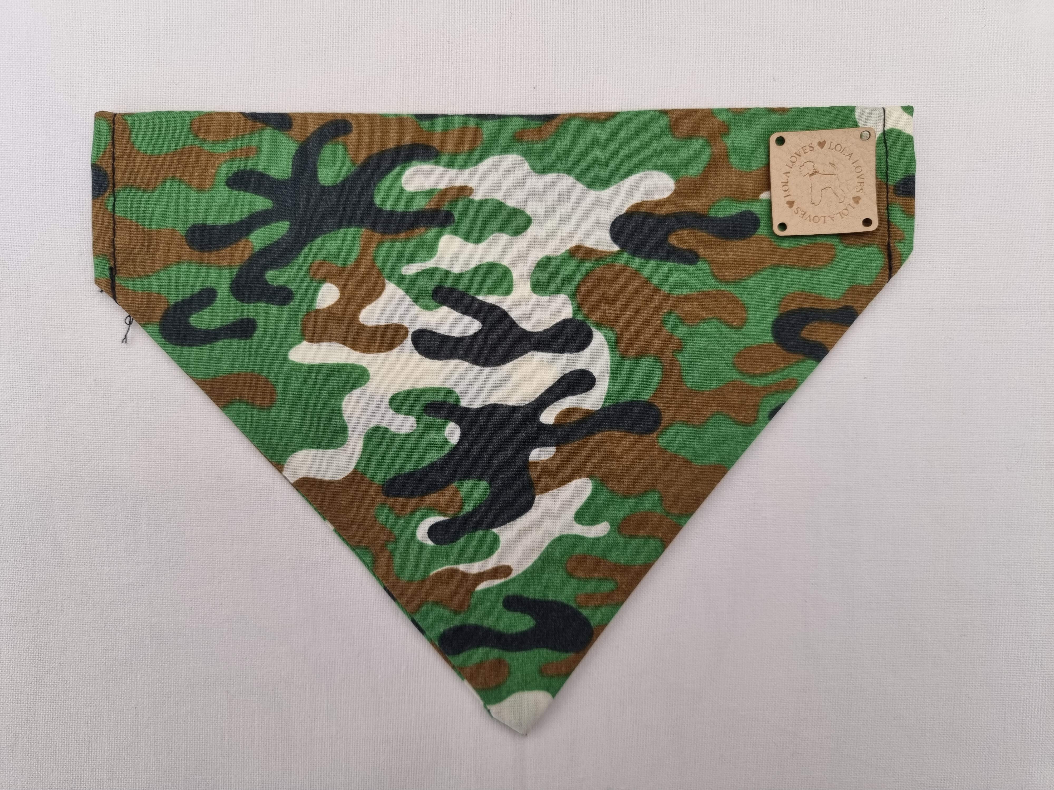 Green Camo Collar Bandana