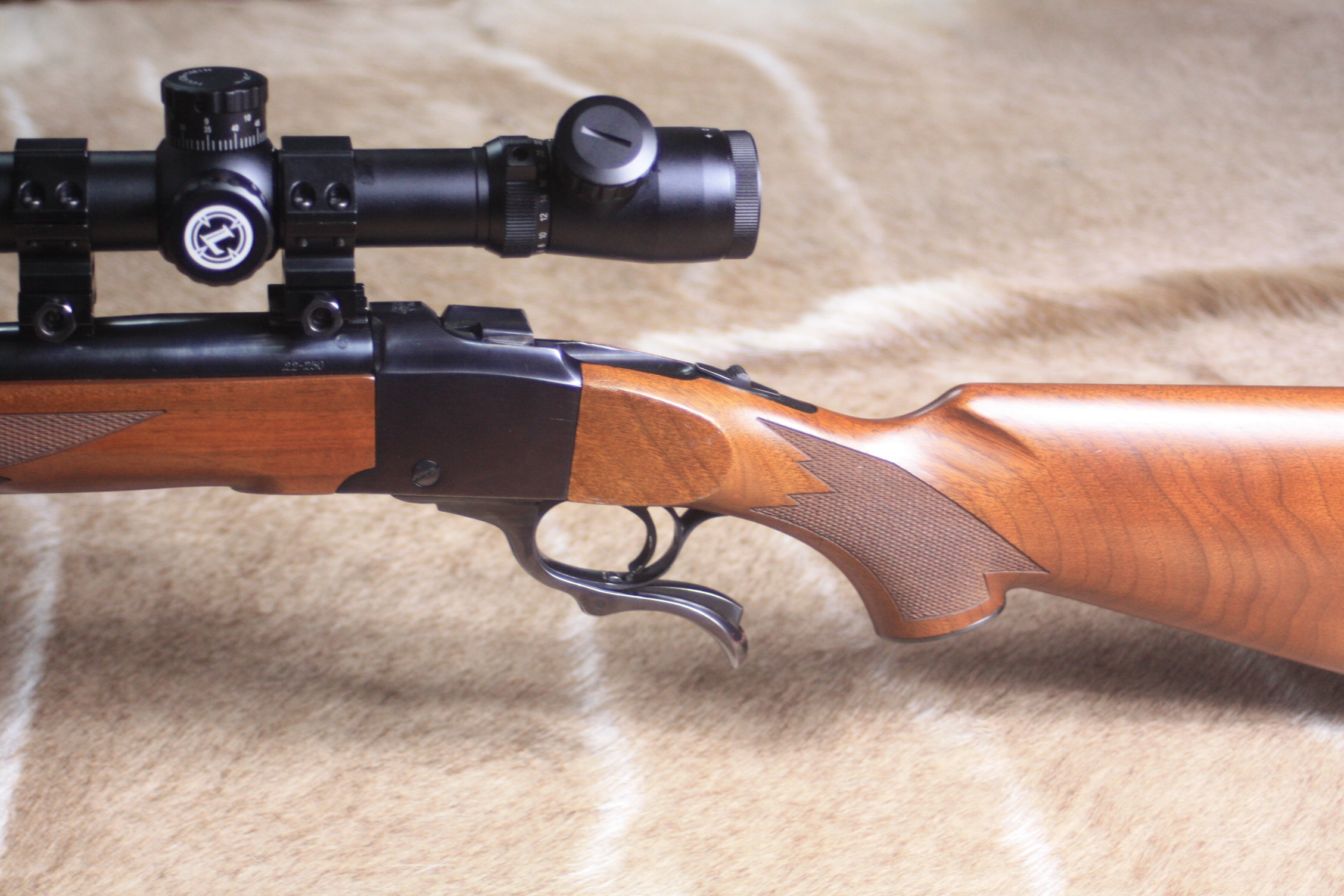 Ruger No1 B .22-250 Scope and moderator