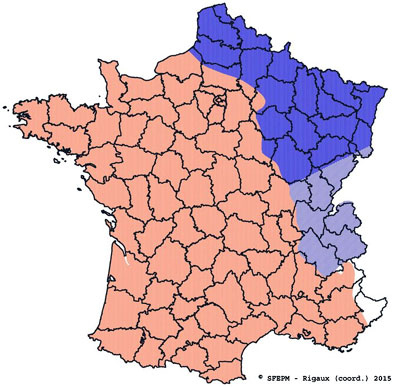Water vole map France