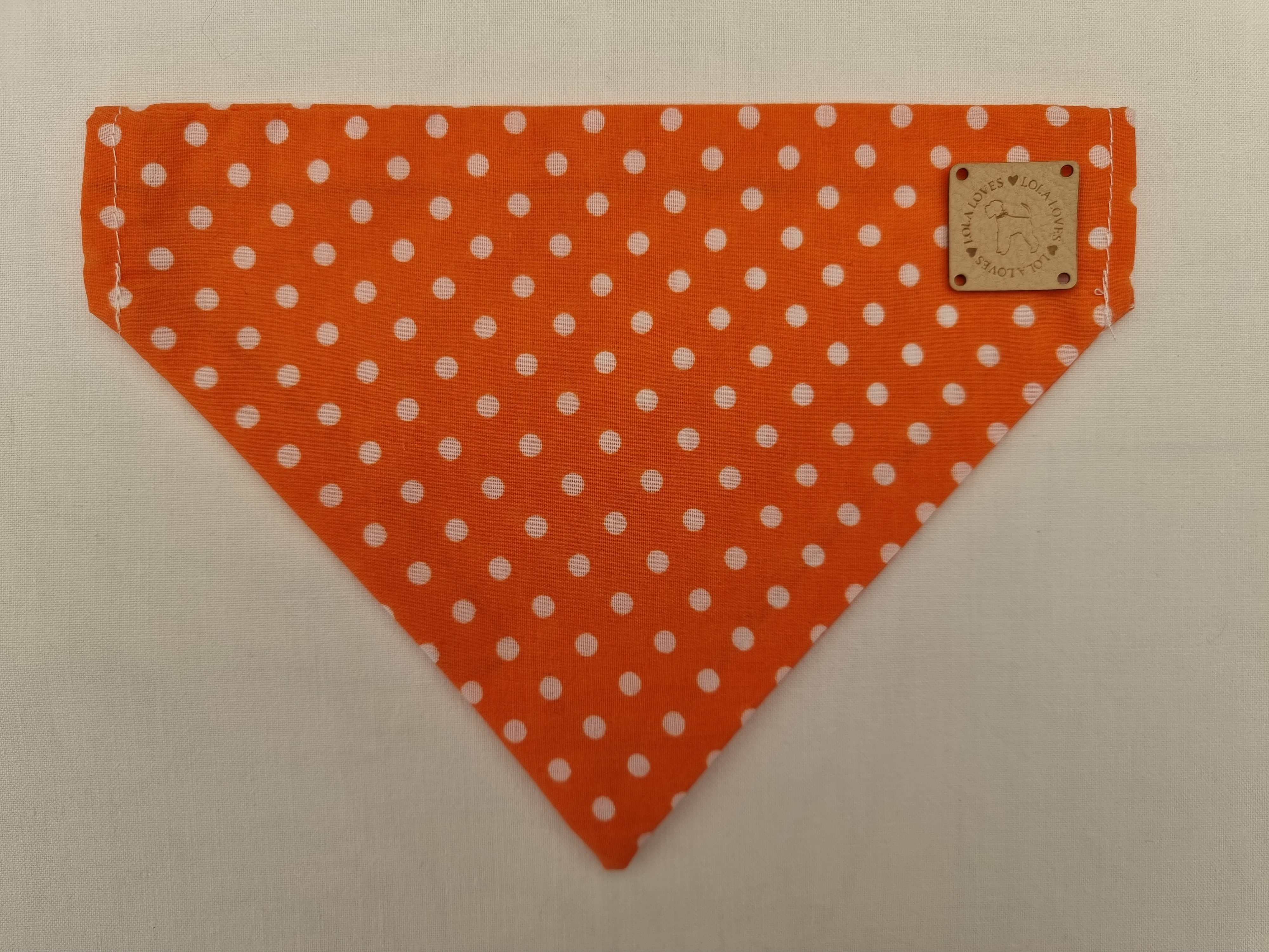 Orange Spotty Collar Bandana