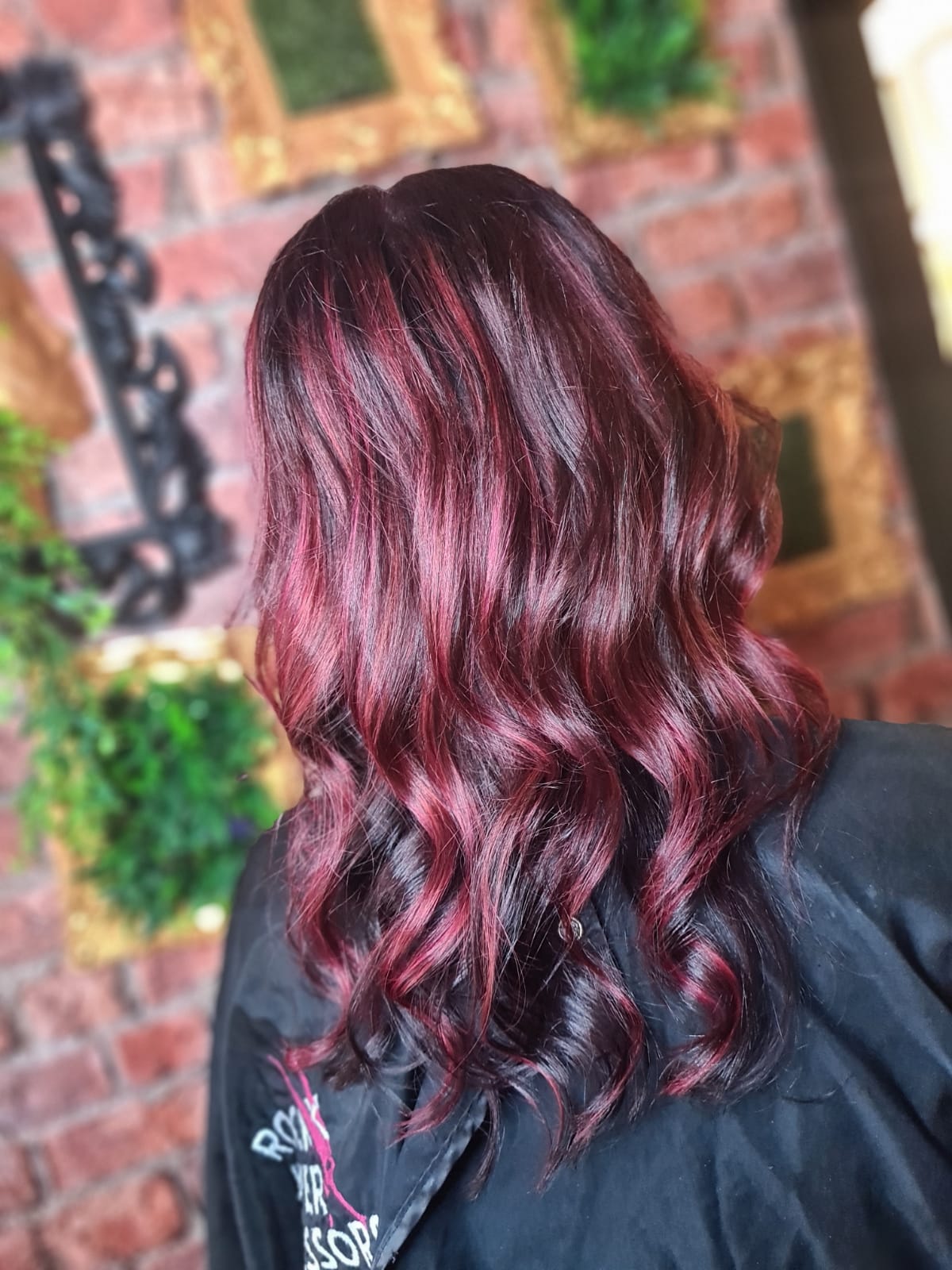 using Dark Violet to Light Red Violet for this beautiful Balayage
