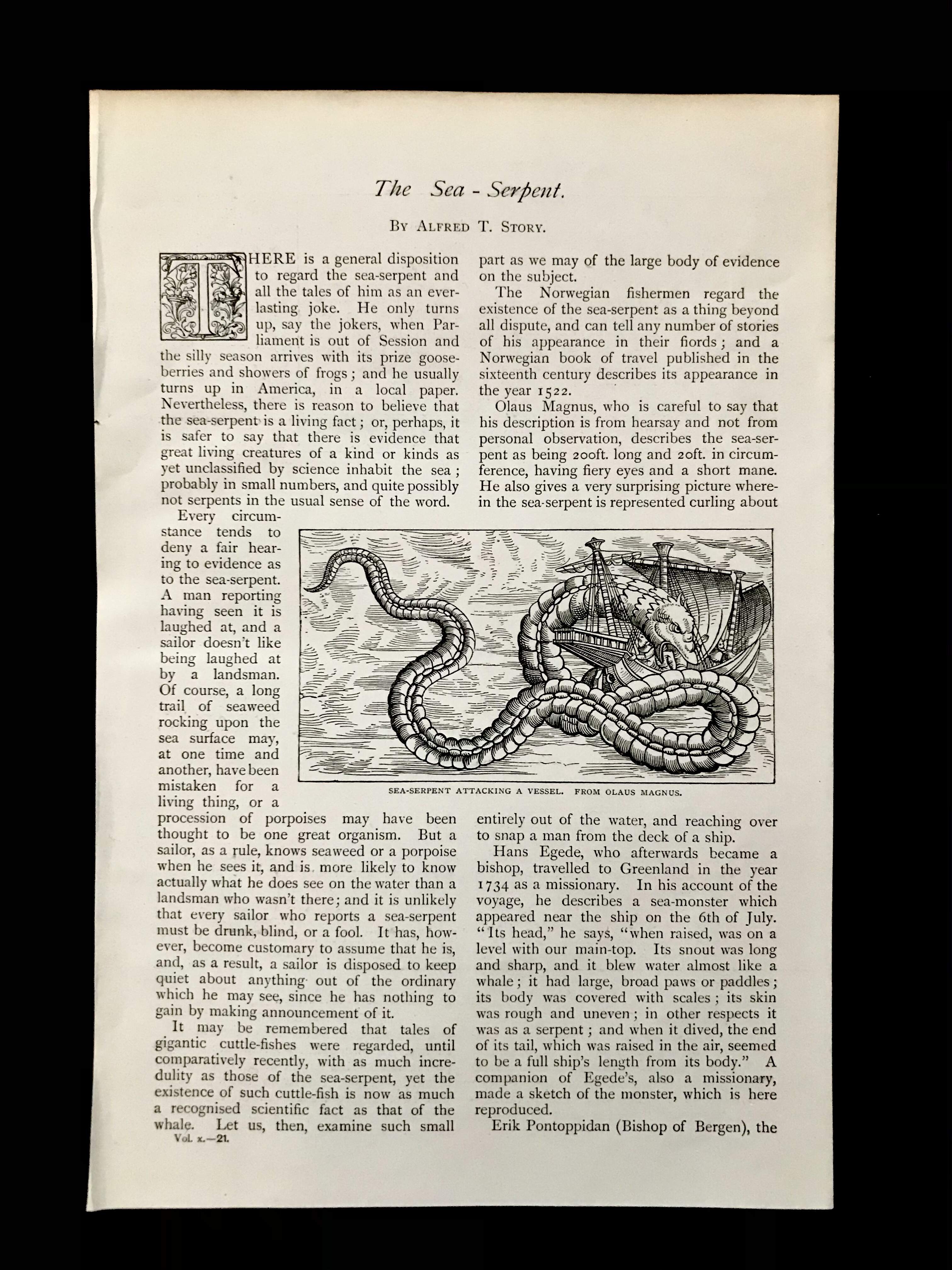 The Sea-Serpent by Alfred T. Story Magazine Article