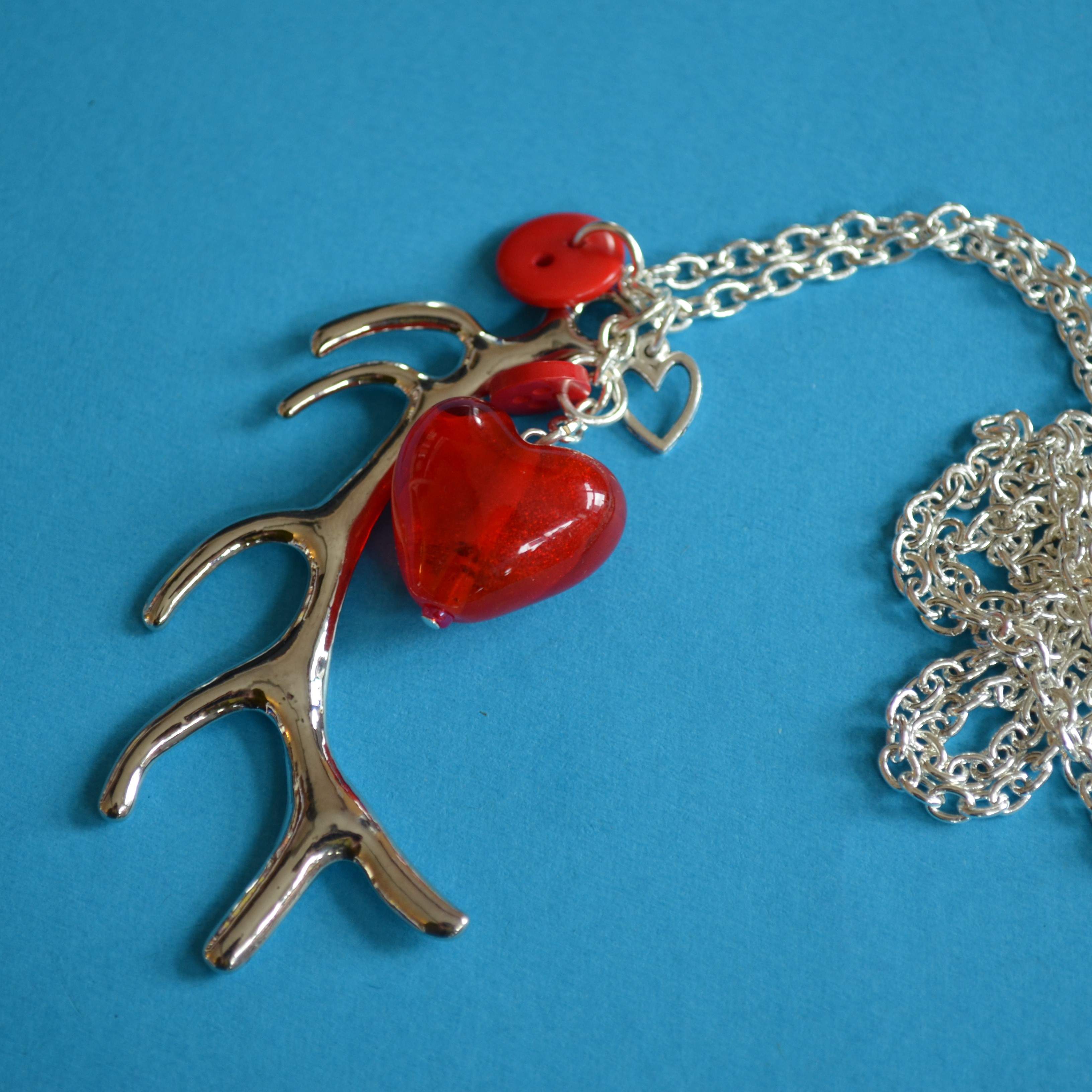 Red Long Antler Necklace