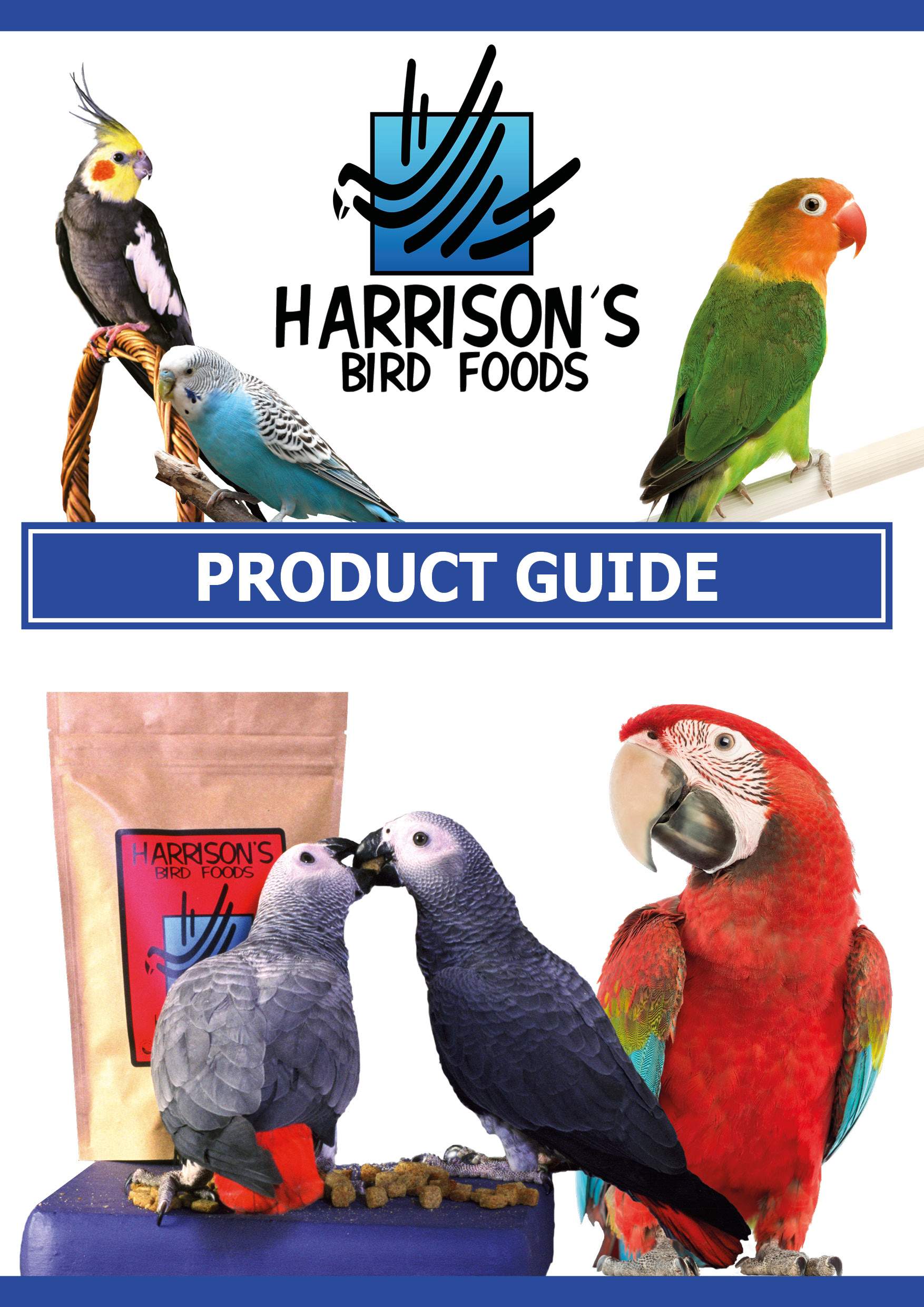 The cover of Harrison's Bird Foods Product Guide