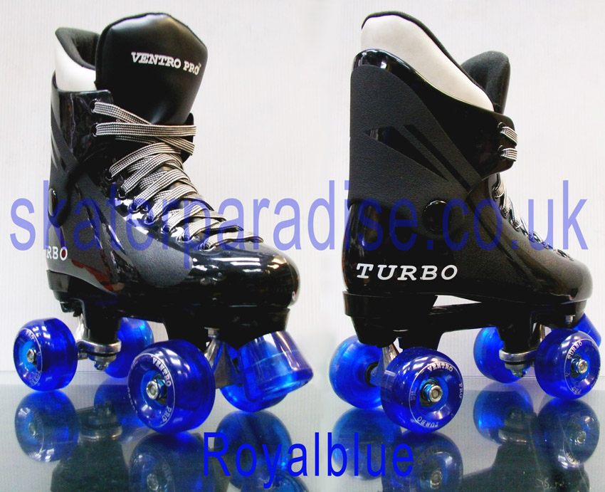 Ventro Pro Turbo Quad Roller Skate Colour: Black/Royal Blue Get 10% Discount See Description