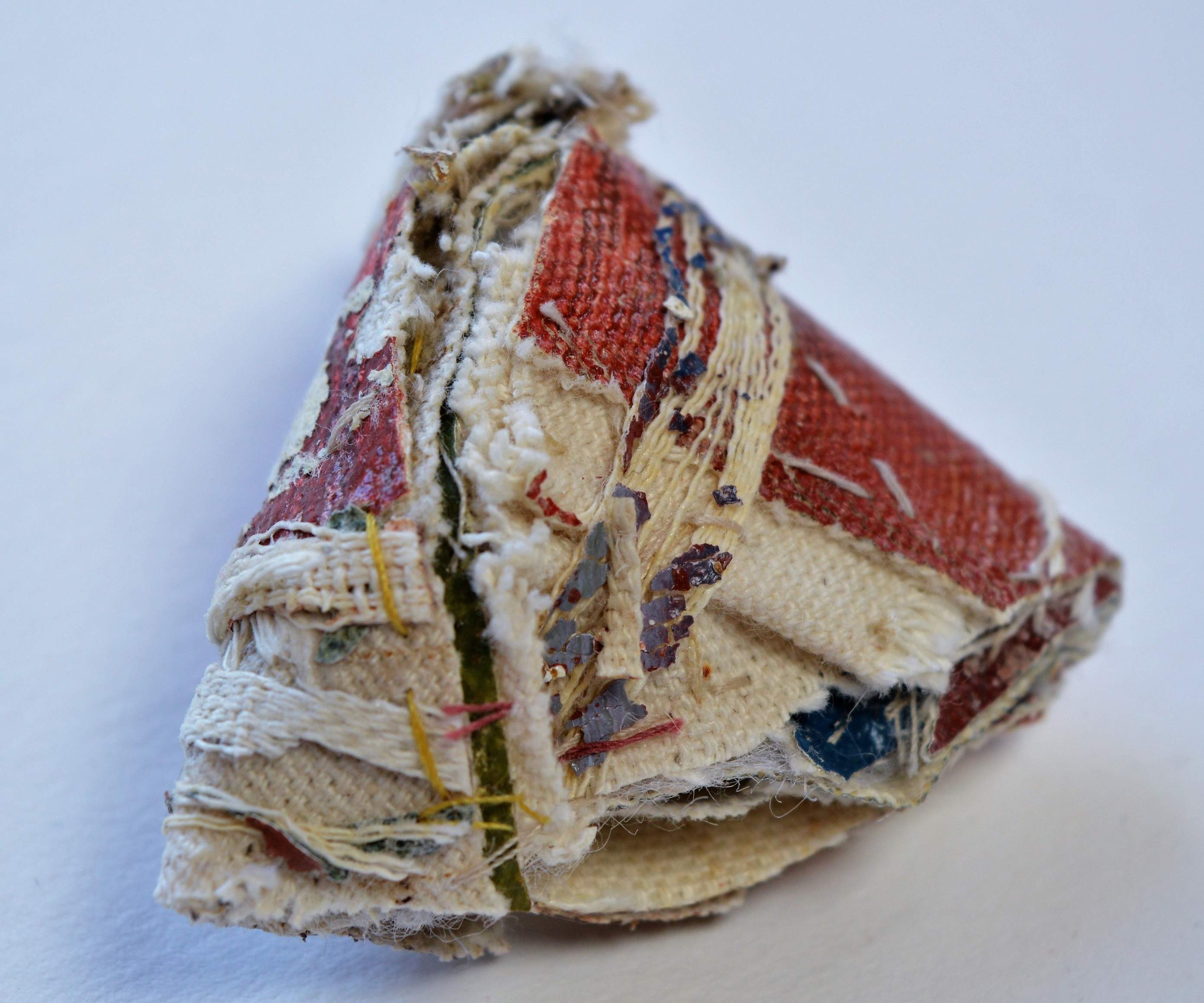 Textile fragments. 2018 - 2020. Oil on canvas, latex, cotton thread.