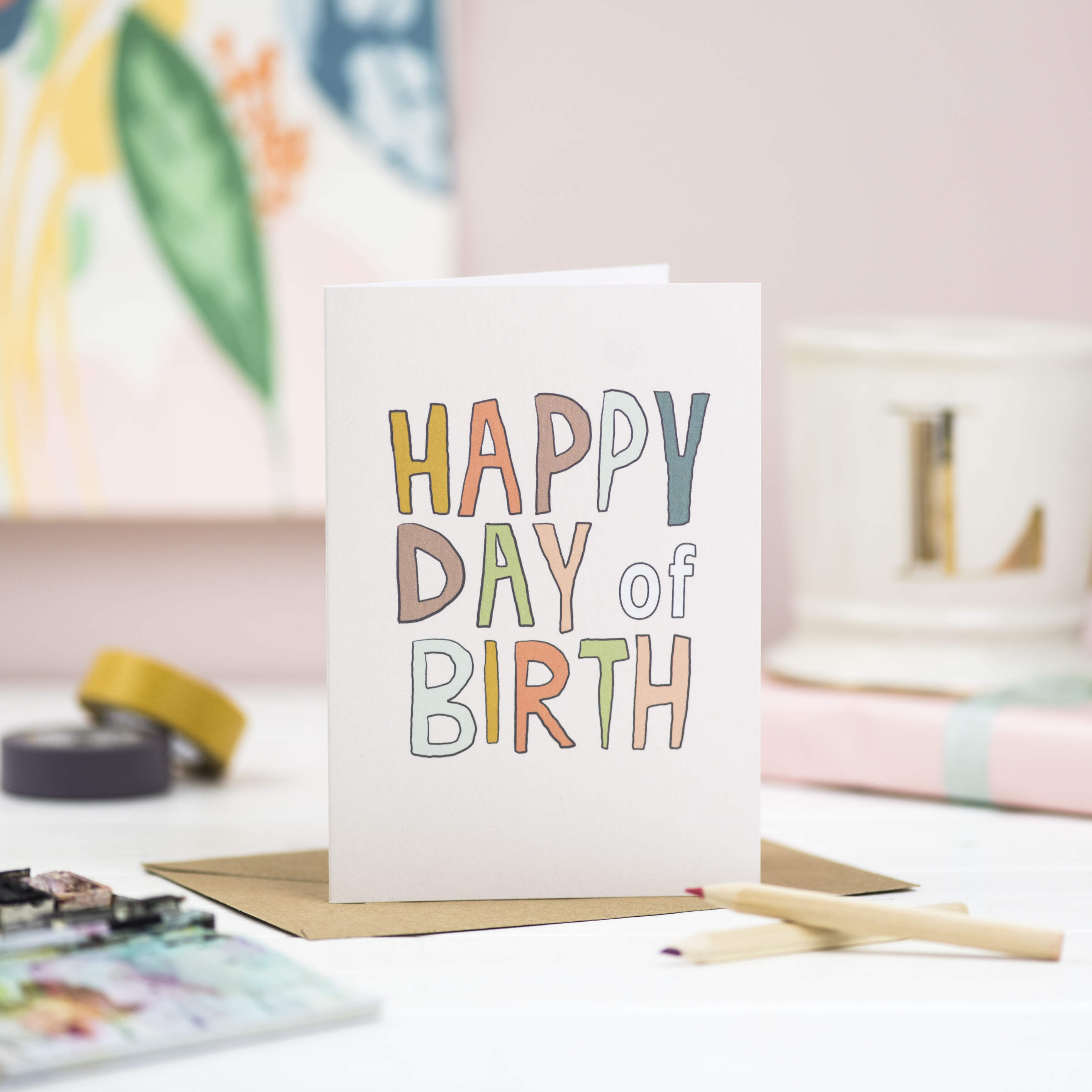 Happy Day of Birth Birthday greetings card