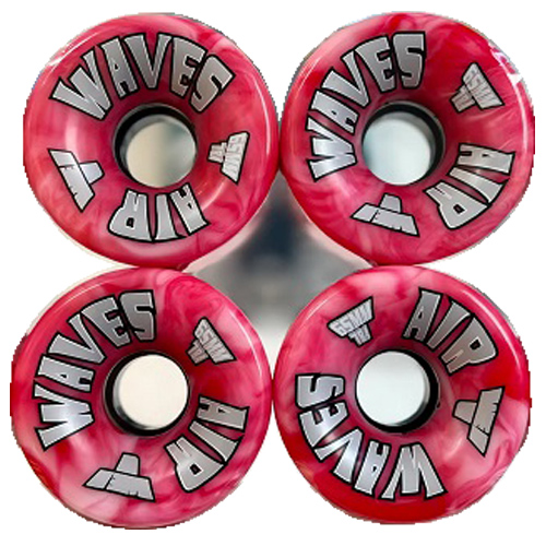 Air Waves red/white Marble Wheels