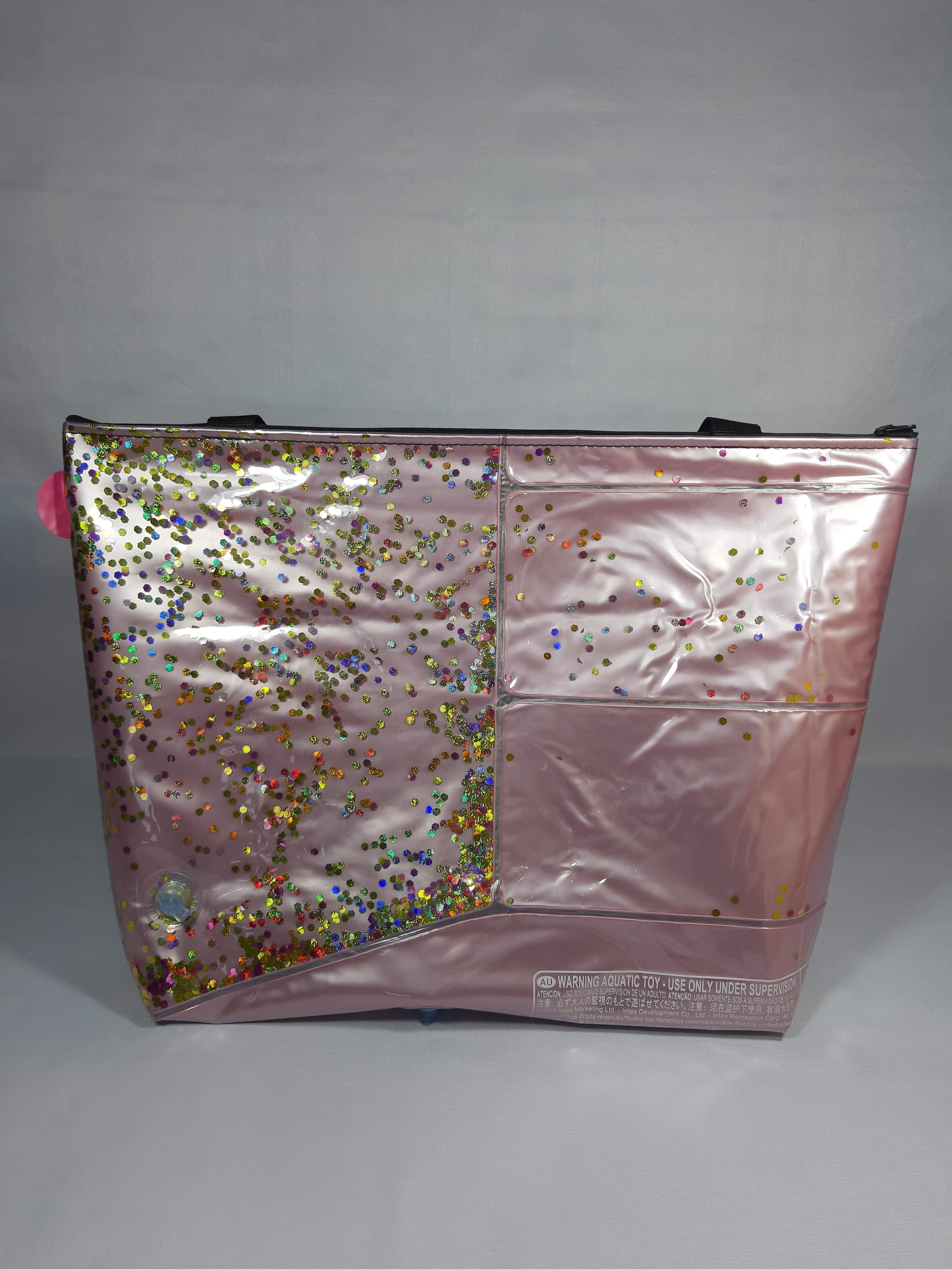 Pink Glitter Beach Bag