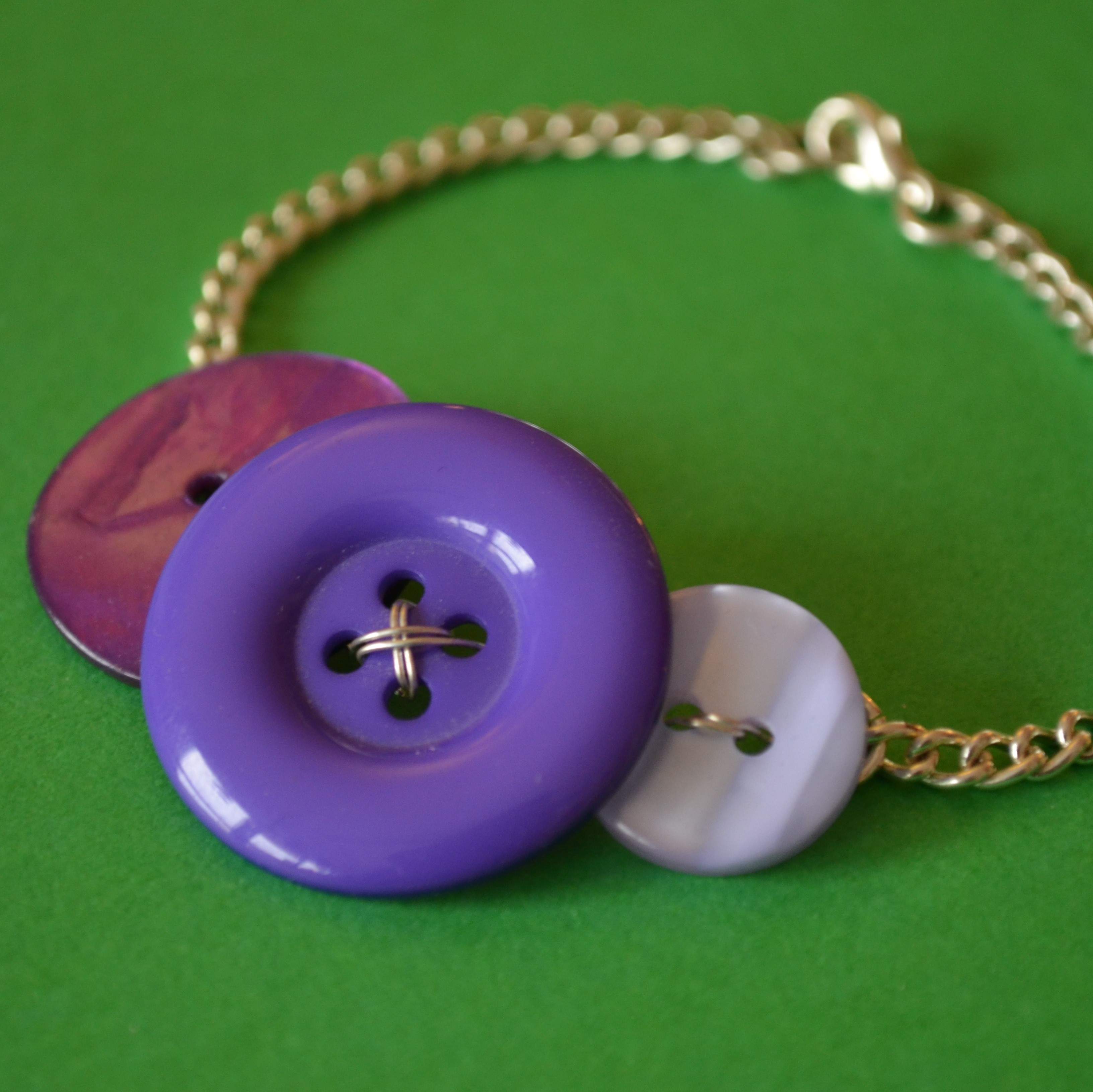 Three Button Bracelet (Choice of Colours)