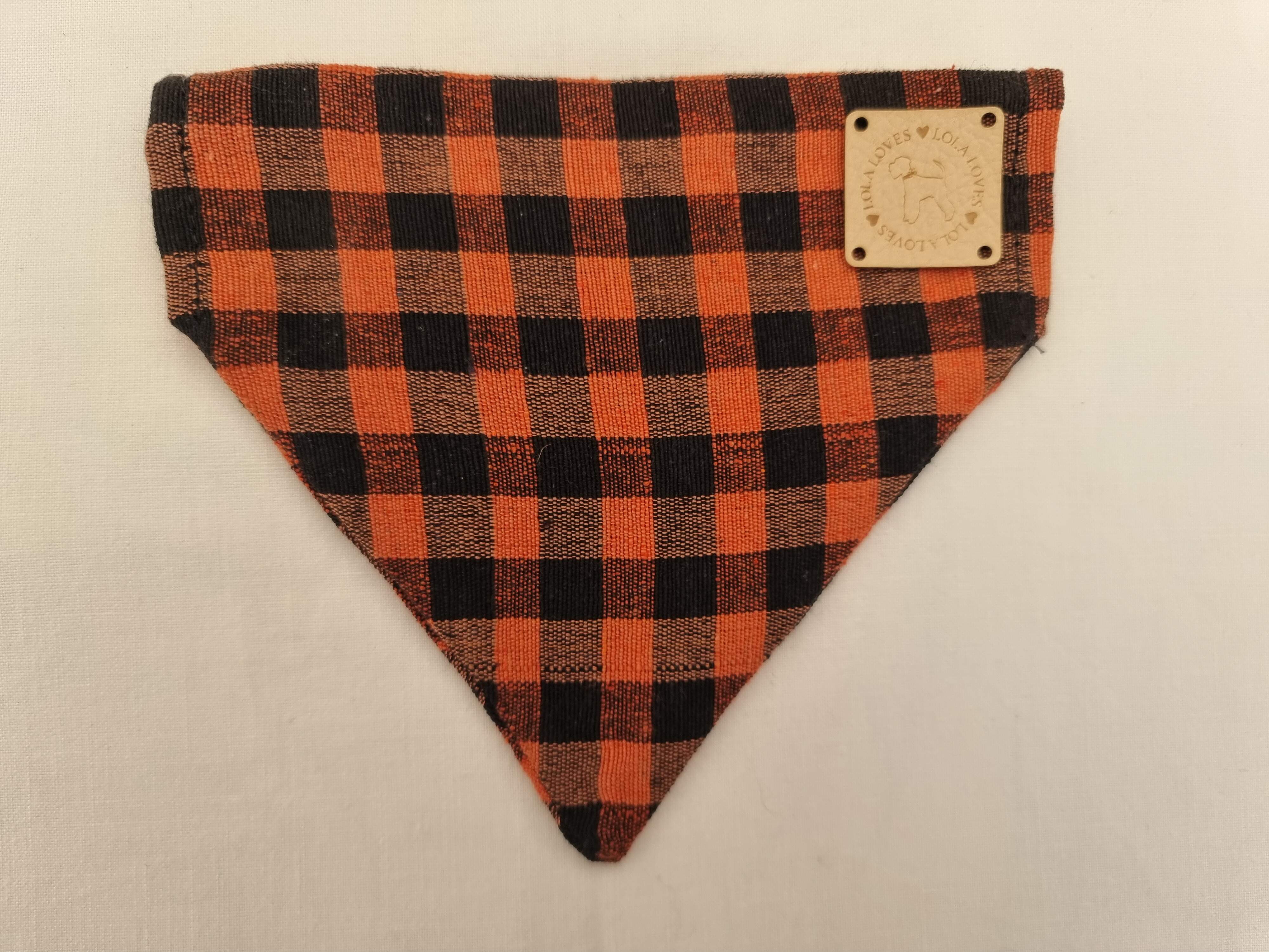 Orange Check Collar Bow-Tie