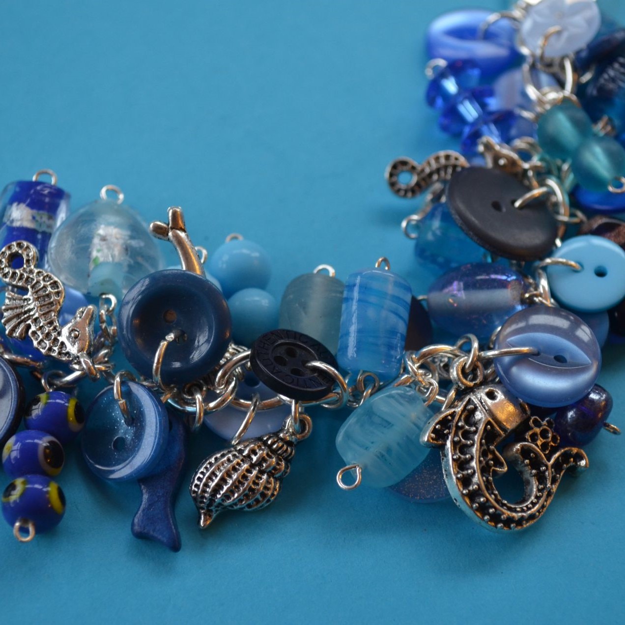 Button, Bead & Under the Sea Charm Bracelet