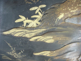 Detail showing partly cleaned