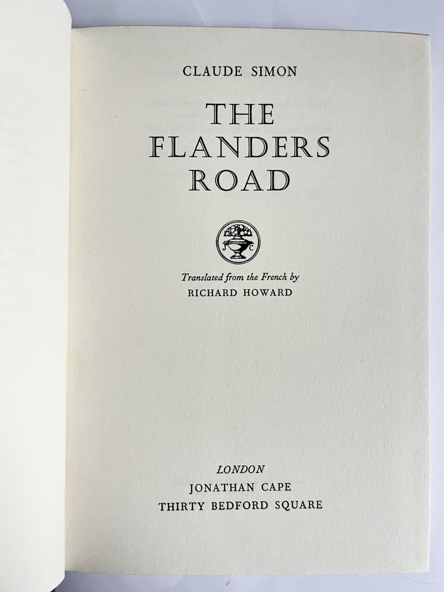 The Flanders Road by Claude Simon