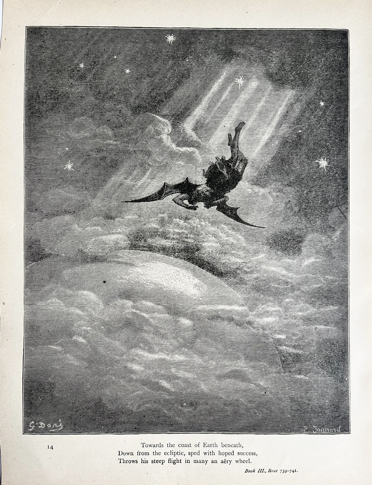 Gustave Doré Paradise Lost Engraving