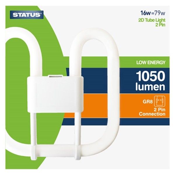 Status Lowe Energy 2 Pin 2D Tube Light Bulb 16W