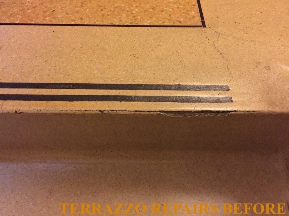 Terrazzo Repair before