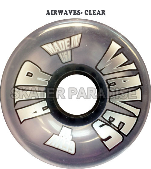 Air Waves Roller Skate Wheels Clear Clear Pack of 4 and 8