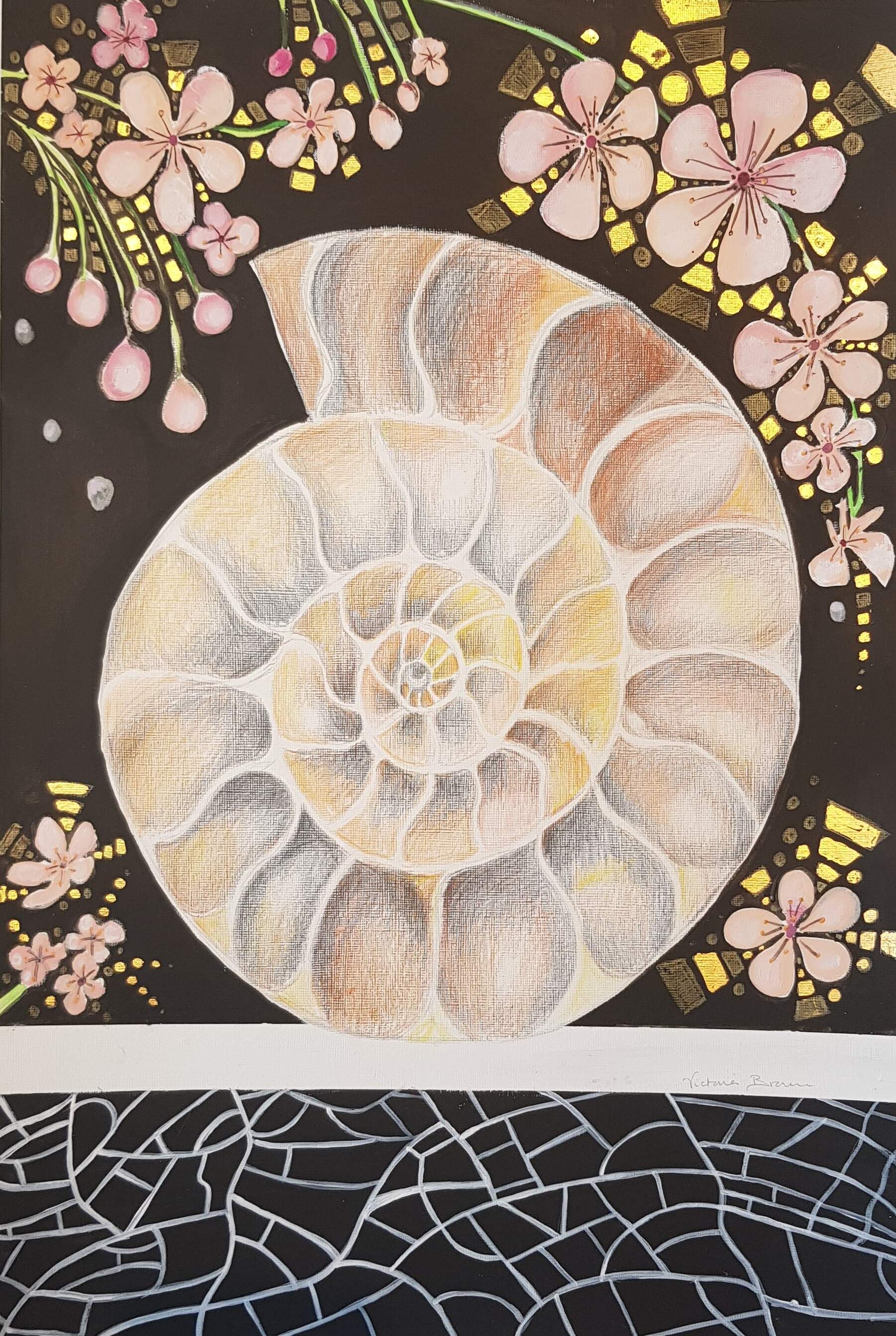 Ammonite & Spring Blossom II