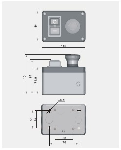 A NVR (No Volt Release) Stop/Start & Emergency Stop Switch KJD17-D2