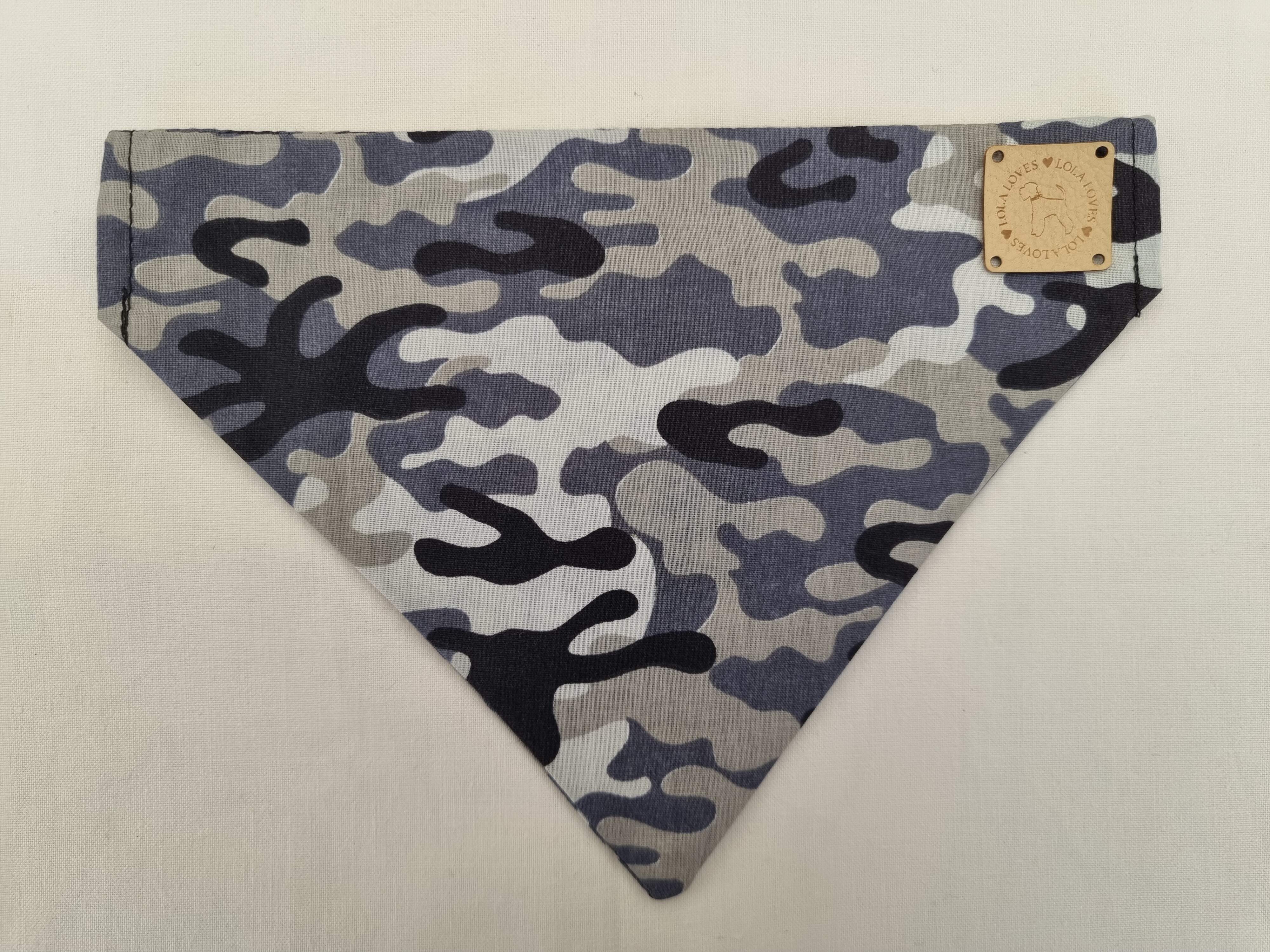 Grey Camo Collar Bow-Tie