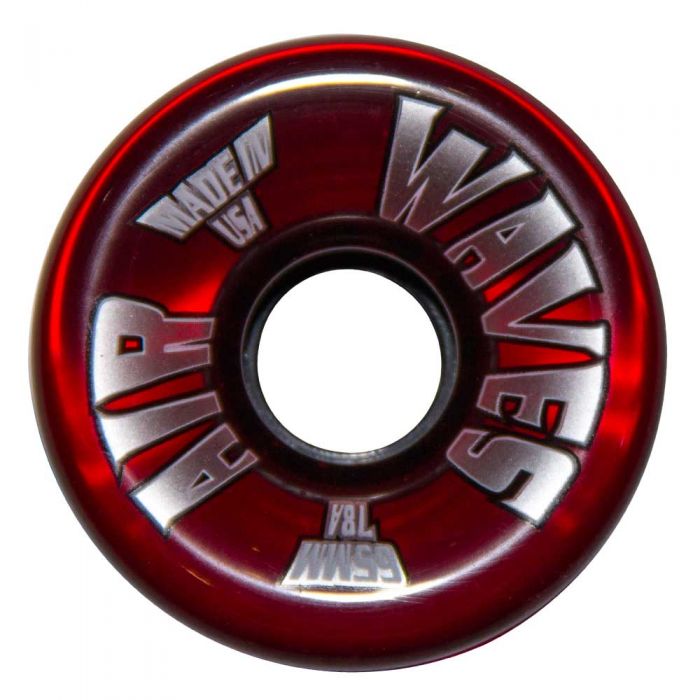 Air Waves Roller Skate Wheels Clear Red Pack of 4 and 8