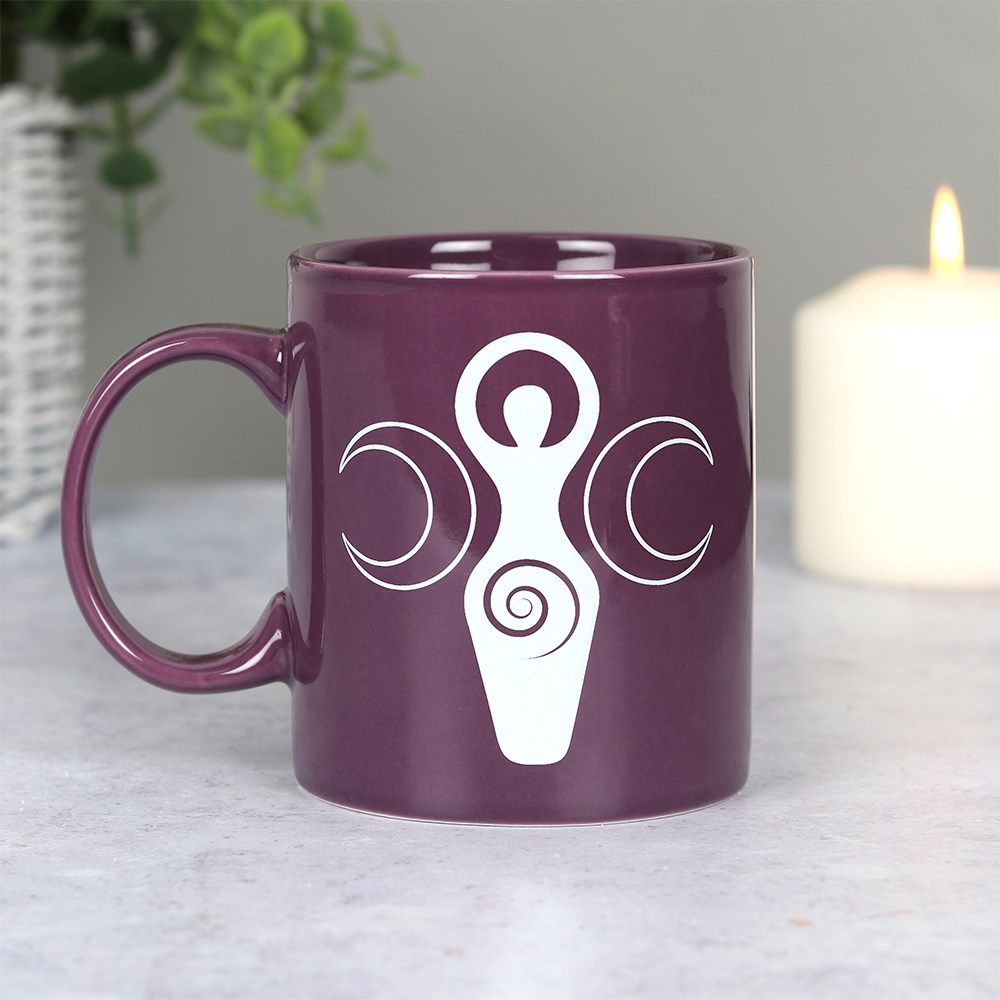Ceramic Mug - Triple Goddess , purple