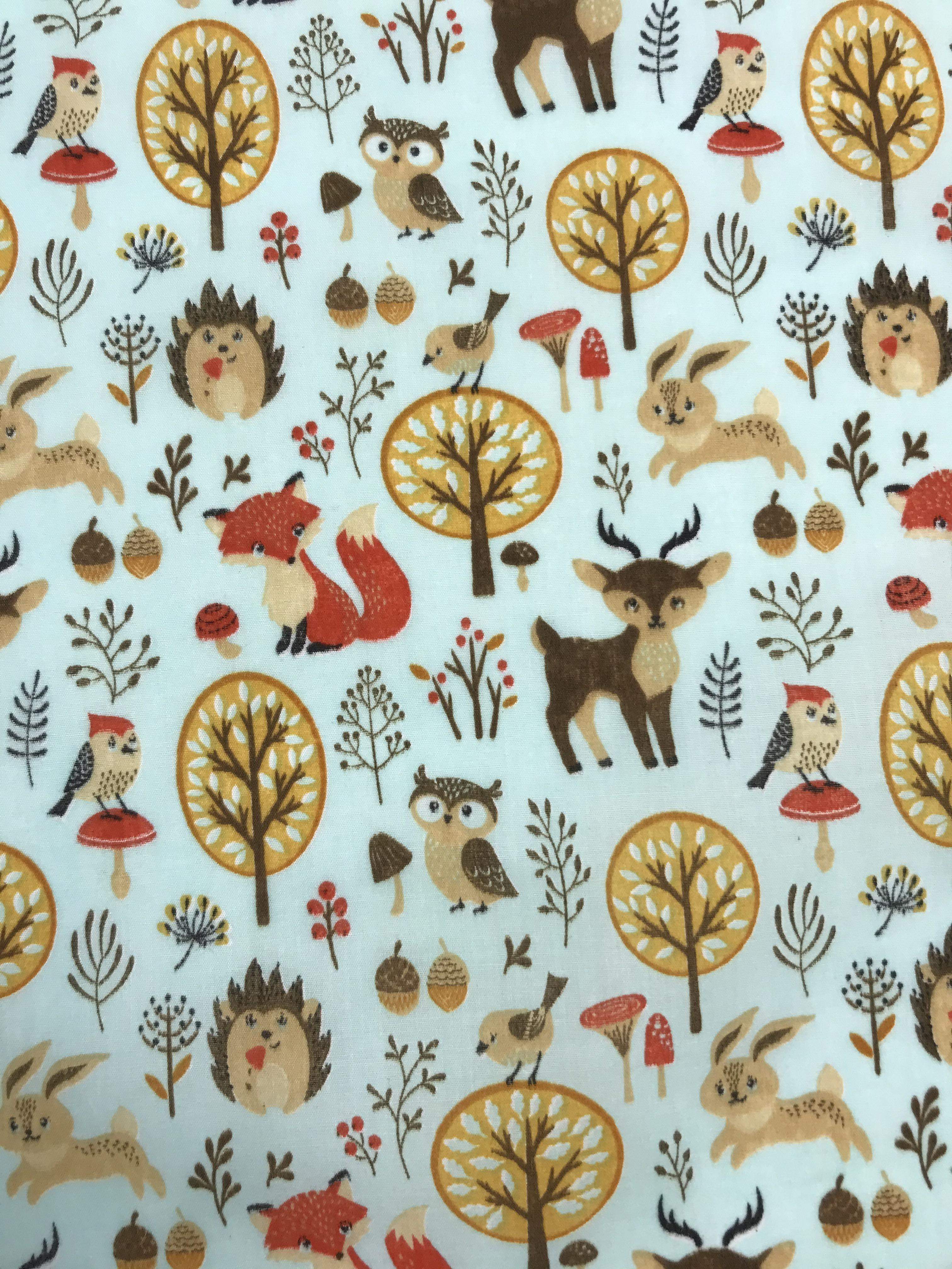 woodland poly cotton fabric